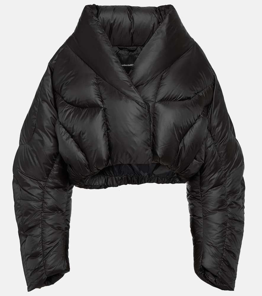 Entire studios A7l Cropped Down Jacket in Black