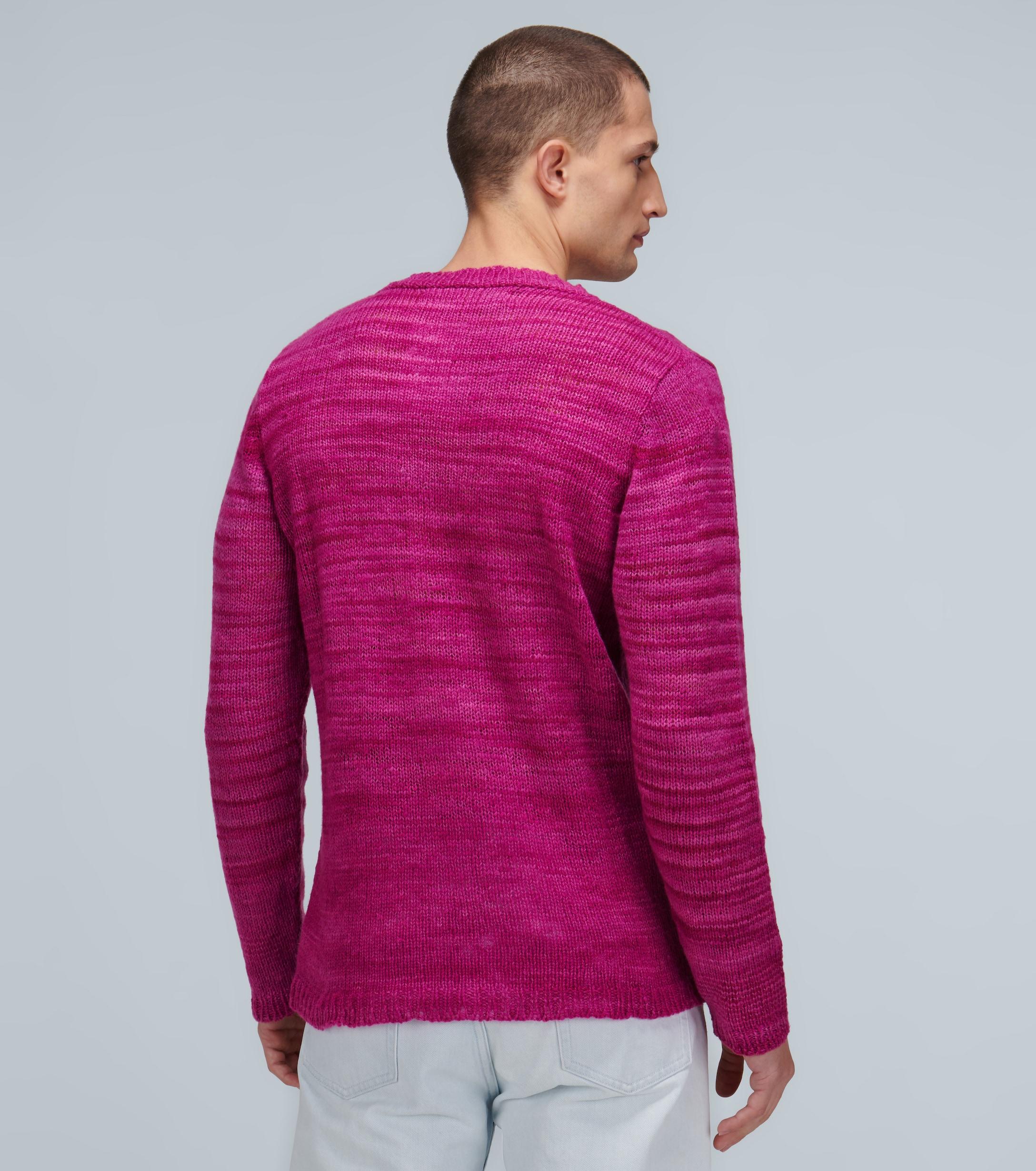 The Elder Statesman Picasso Crewneck Cashmere Sweater in Pink for Men