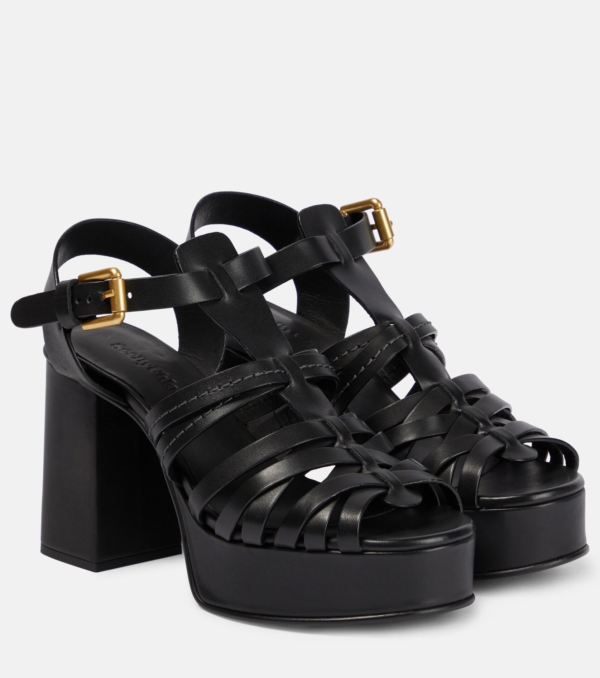 See By Chloé See By Chloe Sierra Leather Sandals in Black | Lyst