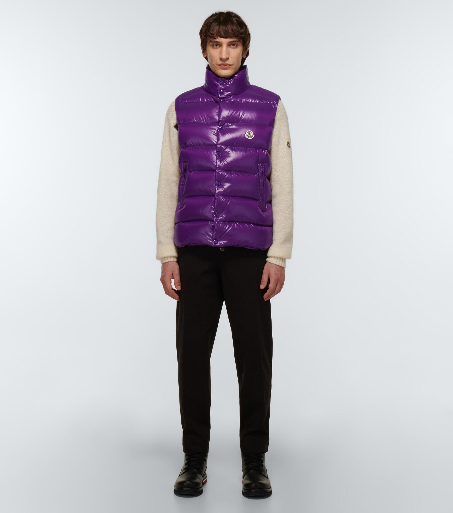Moncler Tibb Down Vest in Purple for Men | Lyst