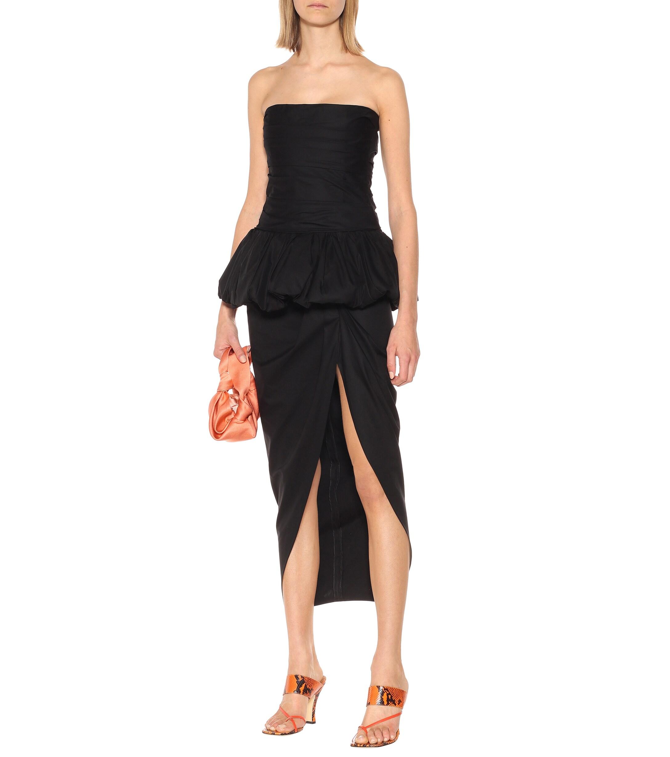 Khaite Gwen Cotton-twill Dress in Black - Lyst