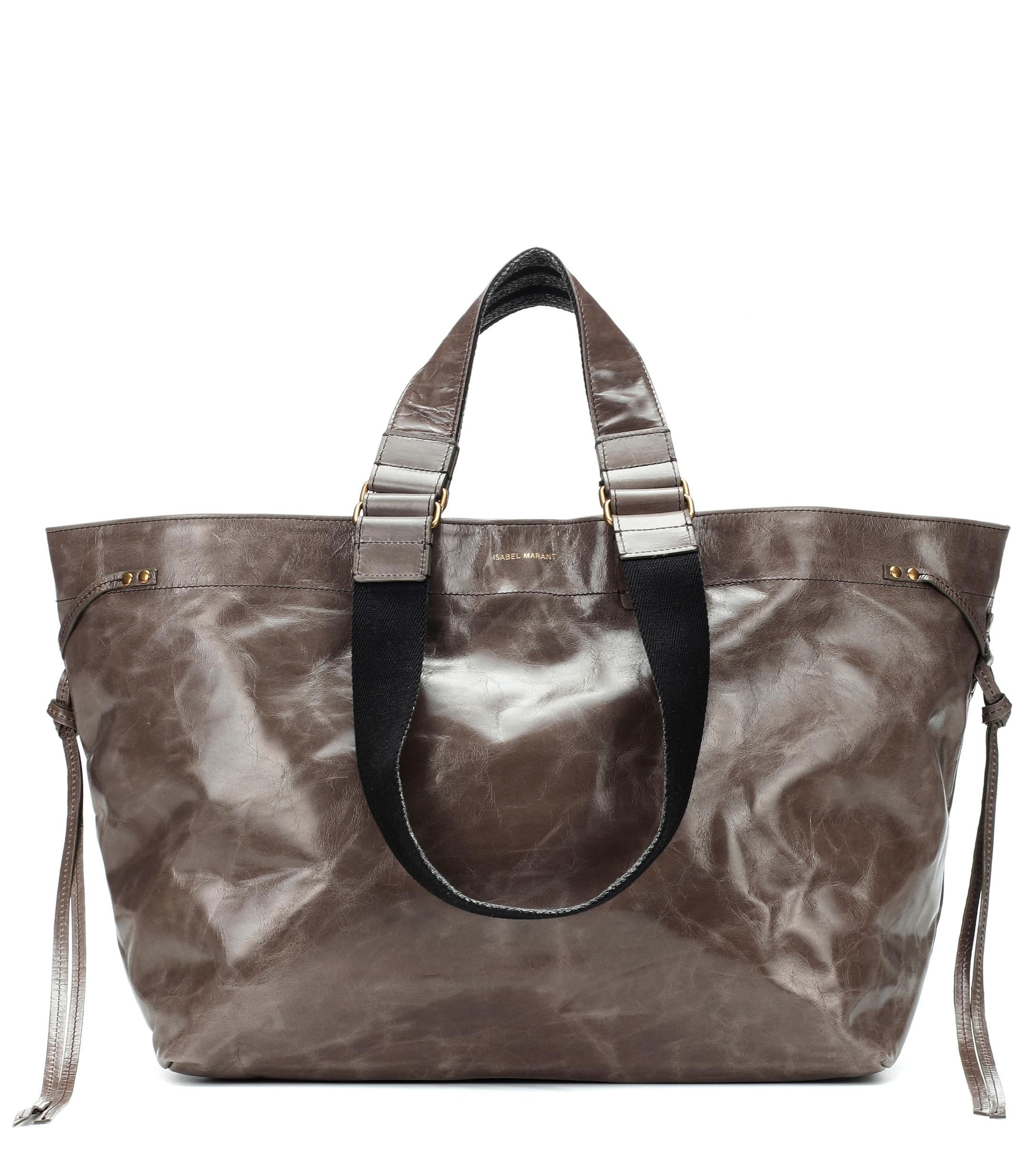 Isabel Marant Leather Wardy Tote Bag in Grey (Gray) - Save 18% - Lyst