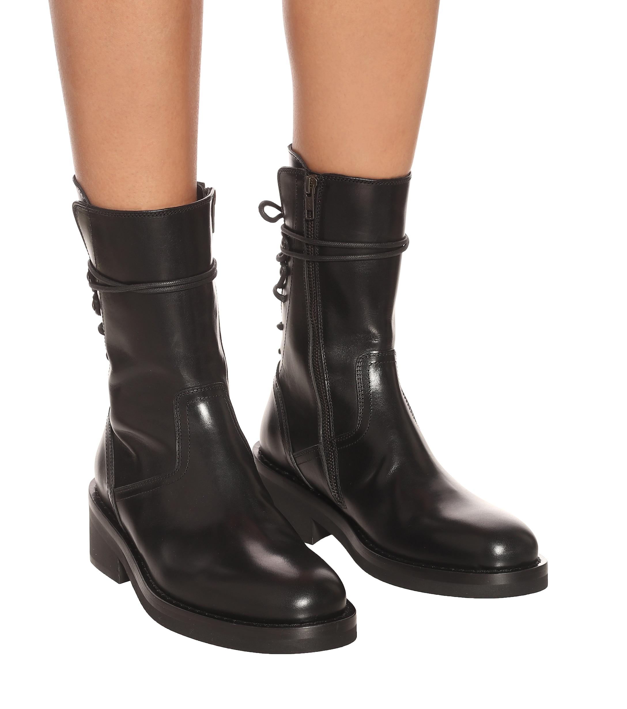 ann demeulemeester tapered heel ankle boots