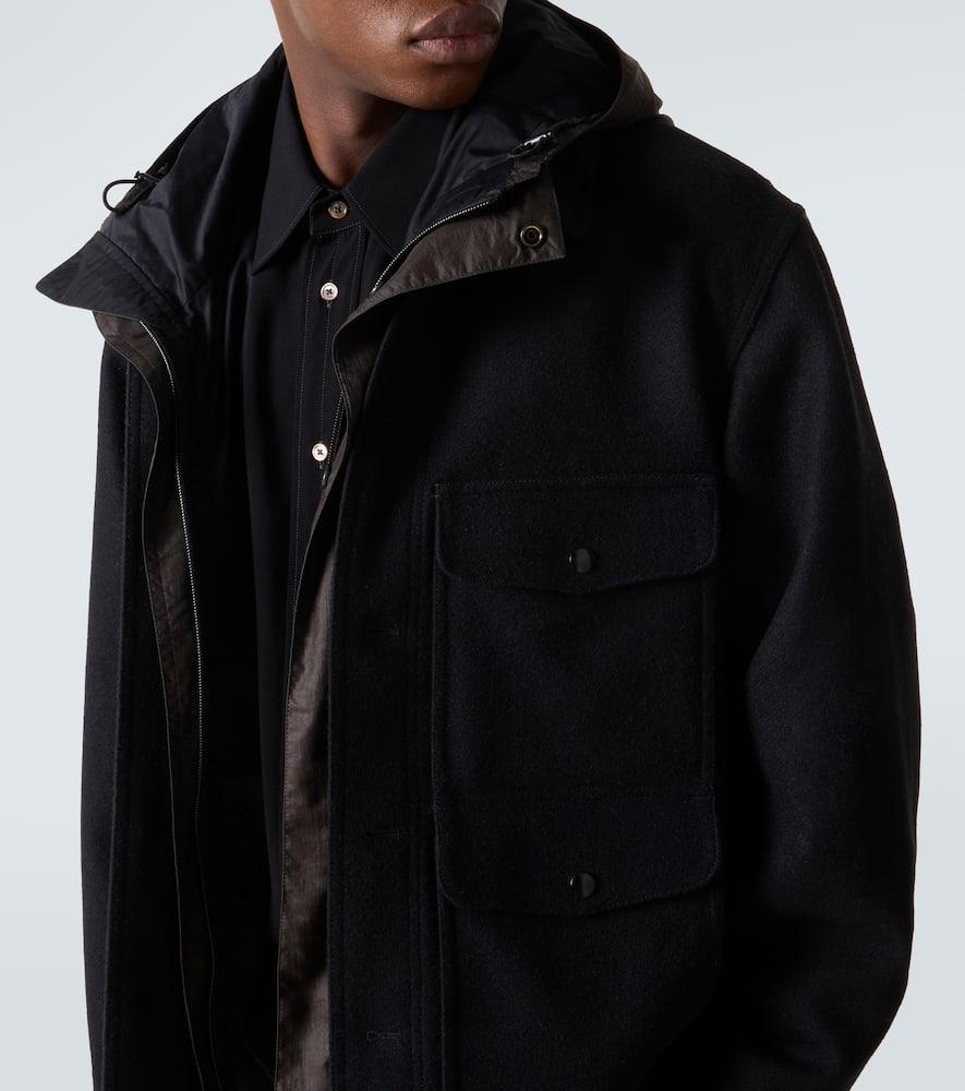Lemaire Wool Felt Field Jacket in Black for Men | Lyst