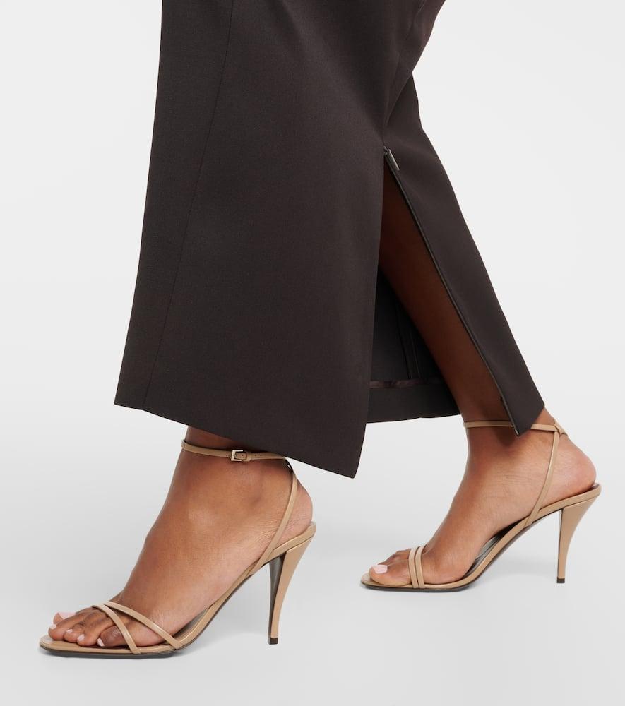 The Row Cleo Leather Sandals in Pink | Lyst