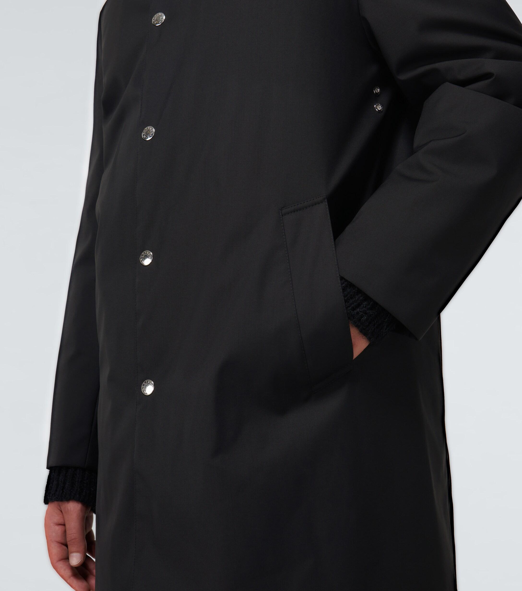 black mackintosh coat