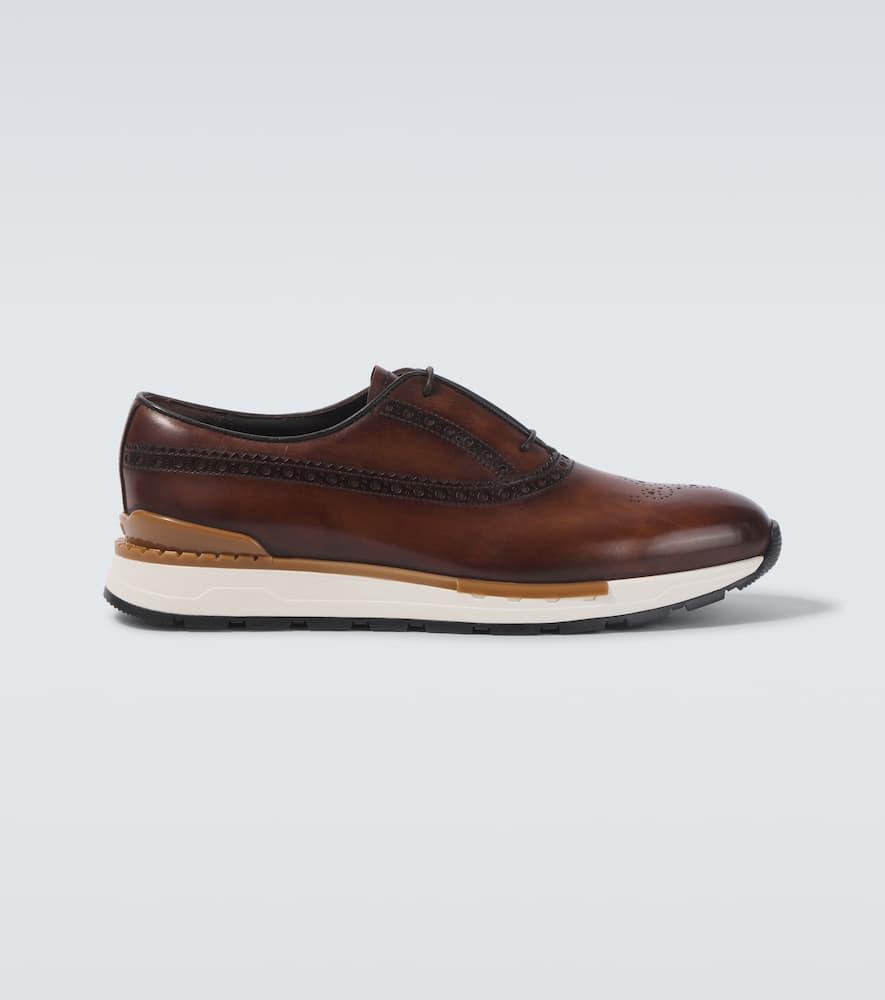 Berluti Fast Track Leather Sneakers in Brown for Men Lyst