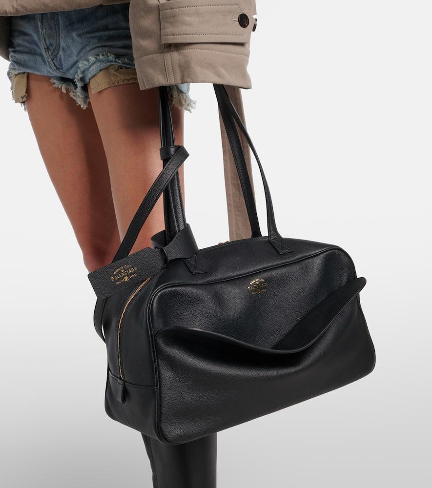 Balenciaga Carrie Medium Leather Bowling Bag in Black Lyst