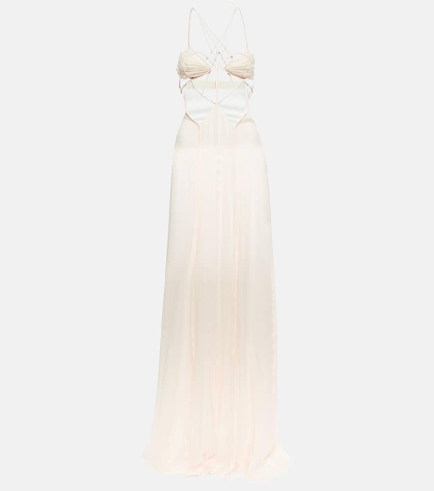 Bridal chiffon bra in white - Nensi Dojaka