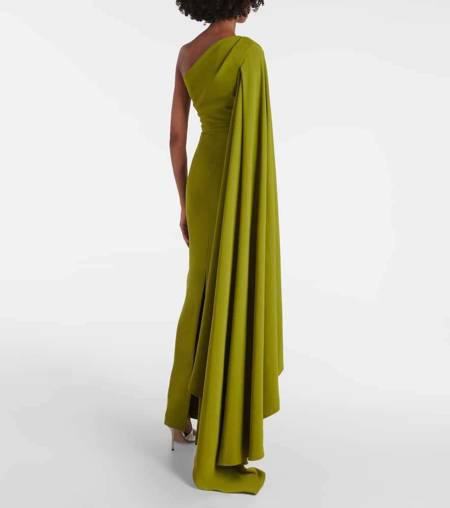 Solace London Daria One-Shoulder Gown in Green | Lyst