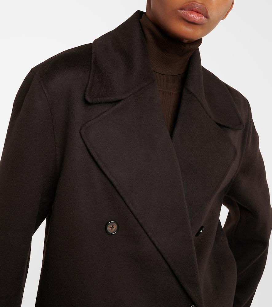 TOTEME double-breasted wool coat - Brown