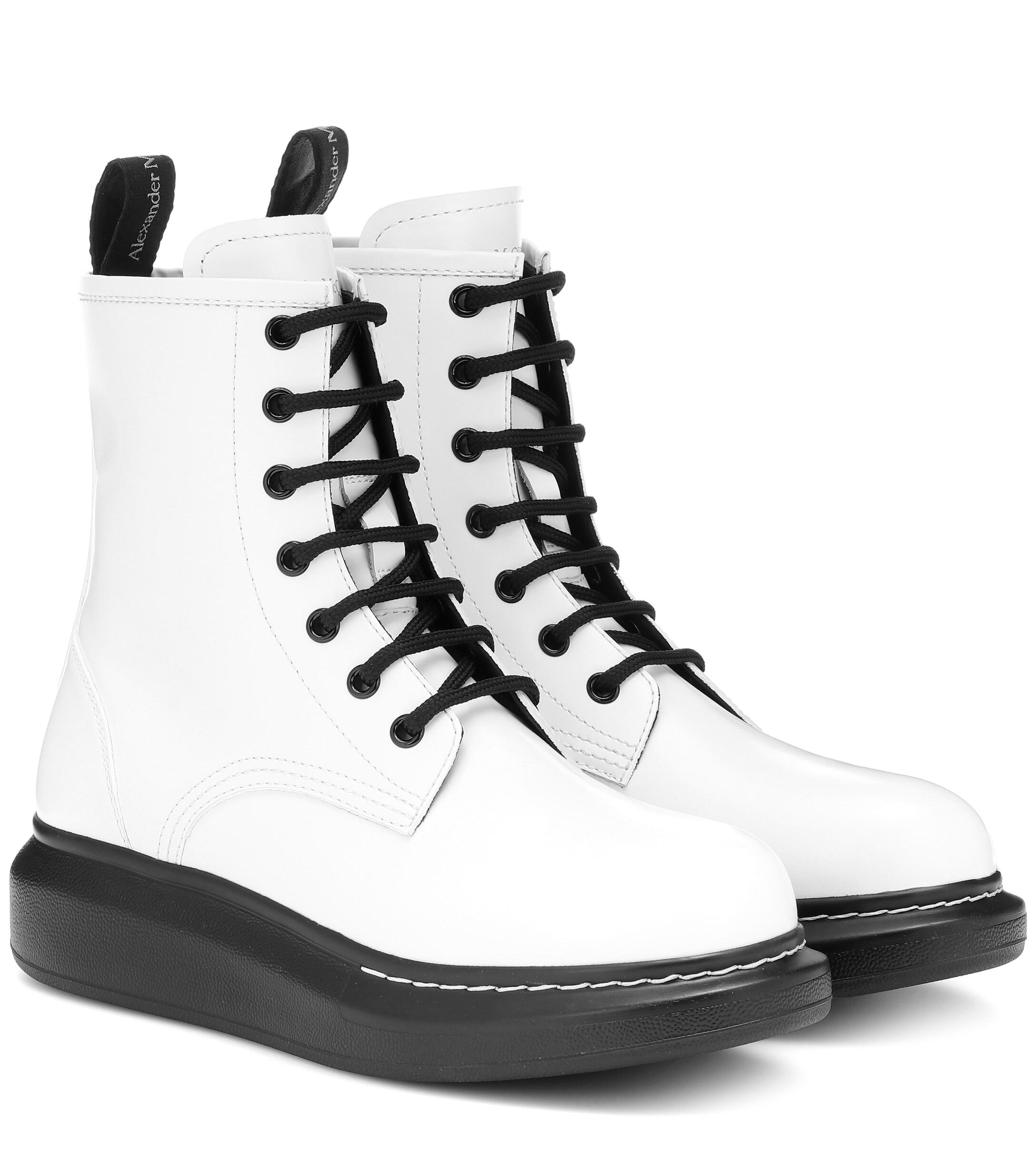 alexander mcqueen white boots