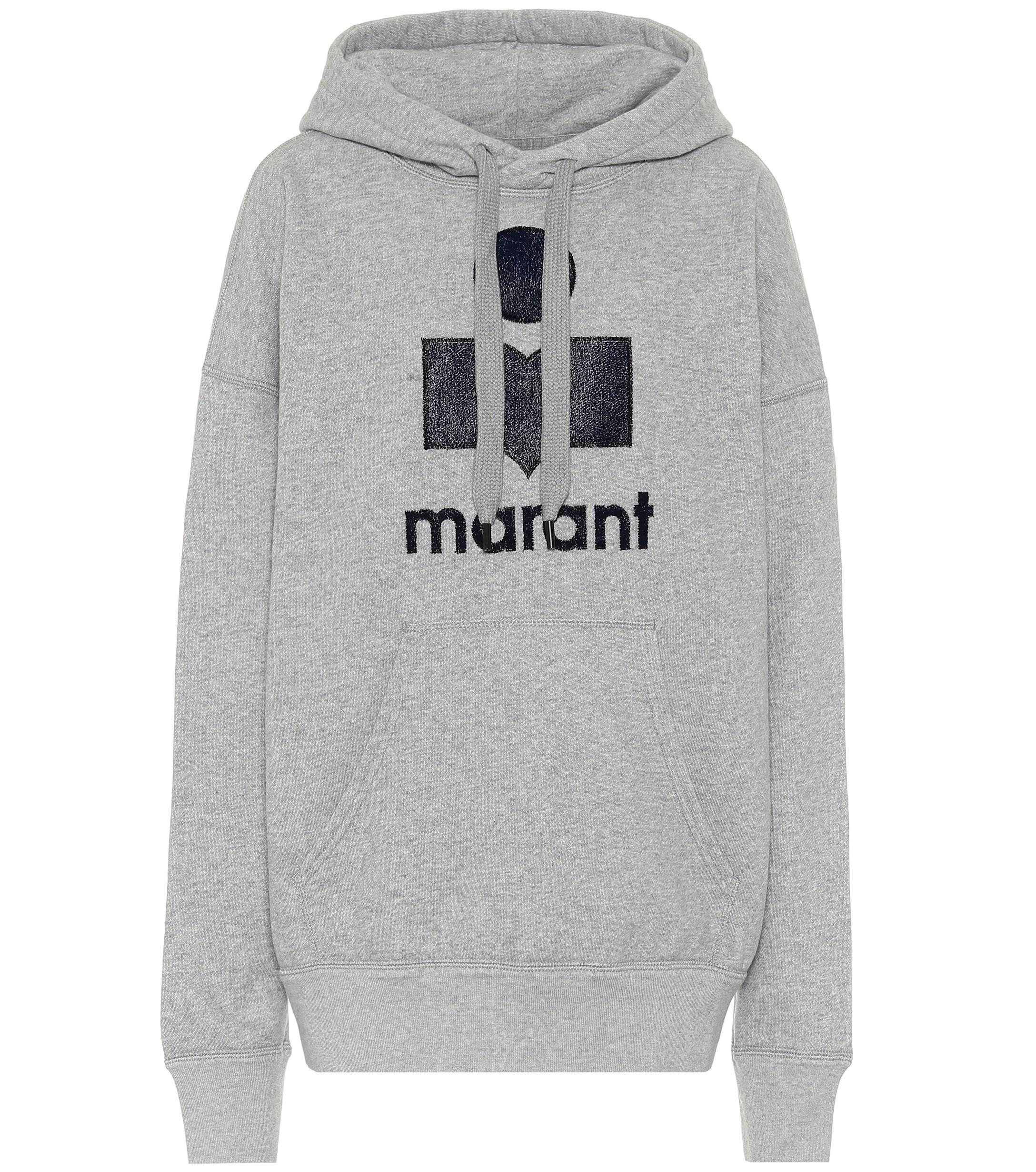 Étoile Isabel Marant Mansel Cotton-blend Hoodie in Grey (Gray) - Lyst