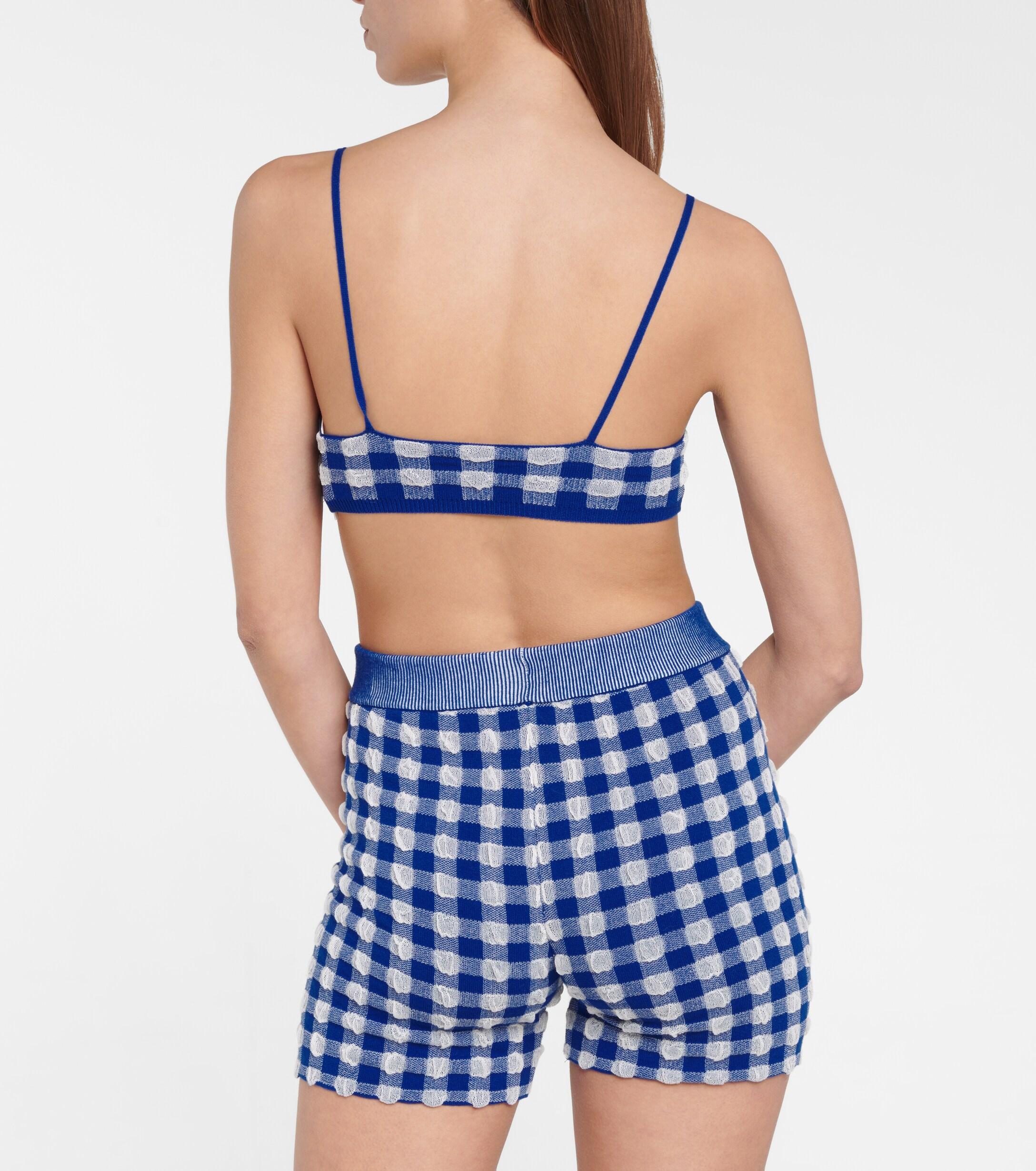 Short Arancia Gingham Knit Shorts 