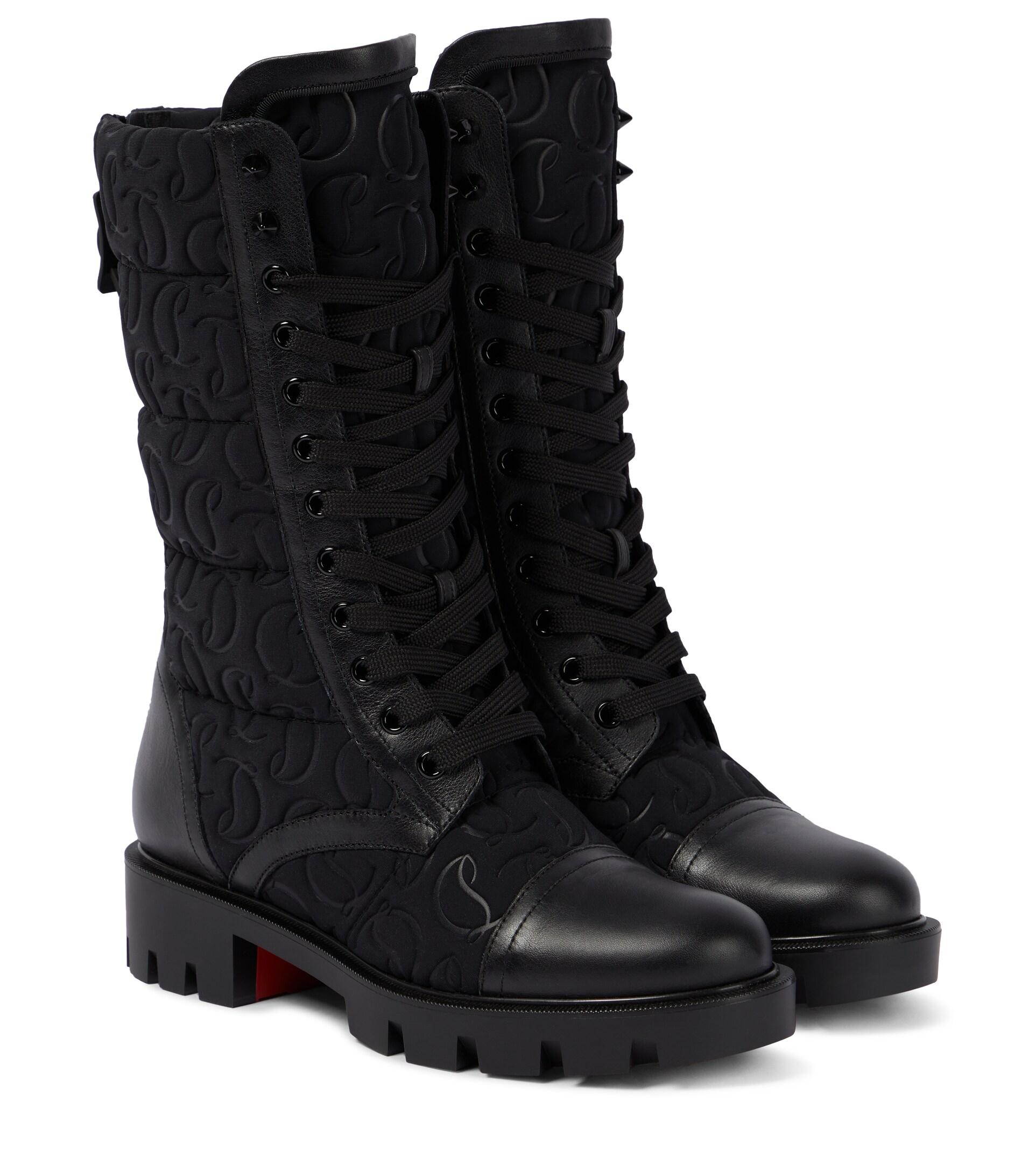 louboutin combat boots