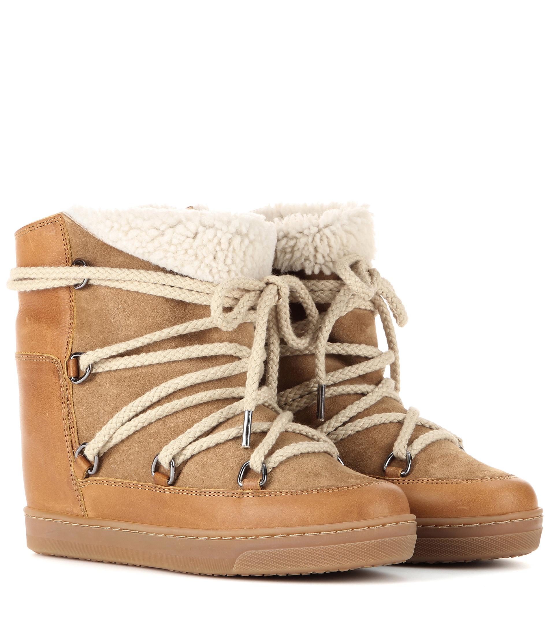 Isabel Marant Nowles Ankle Boots in Beige (Natural) - Lyst