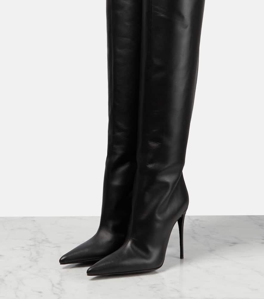 ショートブーツ・ブーティ DOLCE & GABBANA Over-the-knee jersey boots Black Stretch jersey thigh-high boots in Black for Women