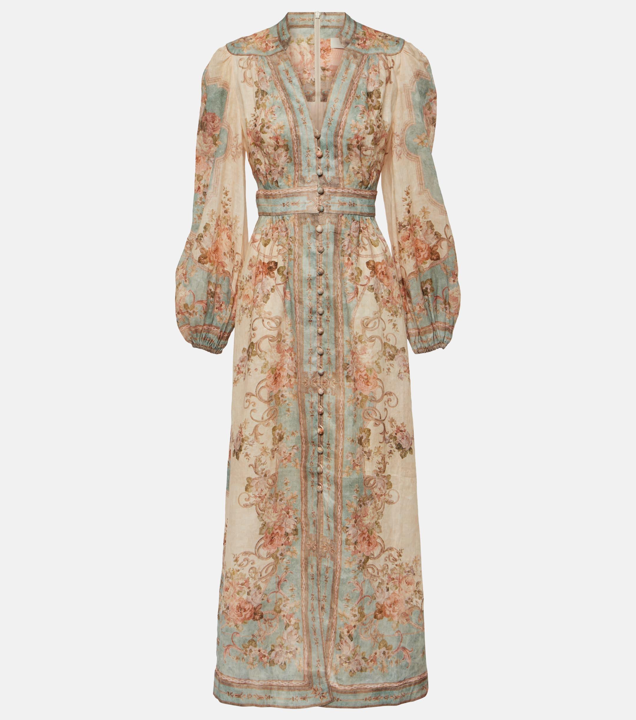 zimmermann august strapless linen maxi dress Zimmermann August Midi Dress