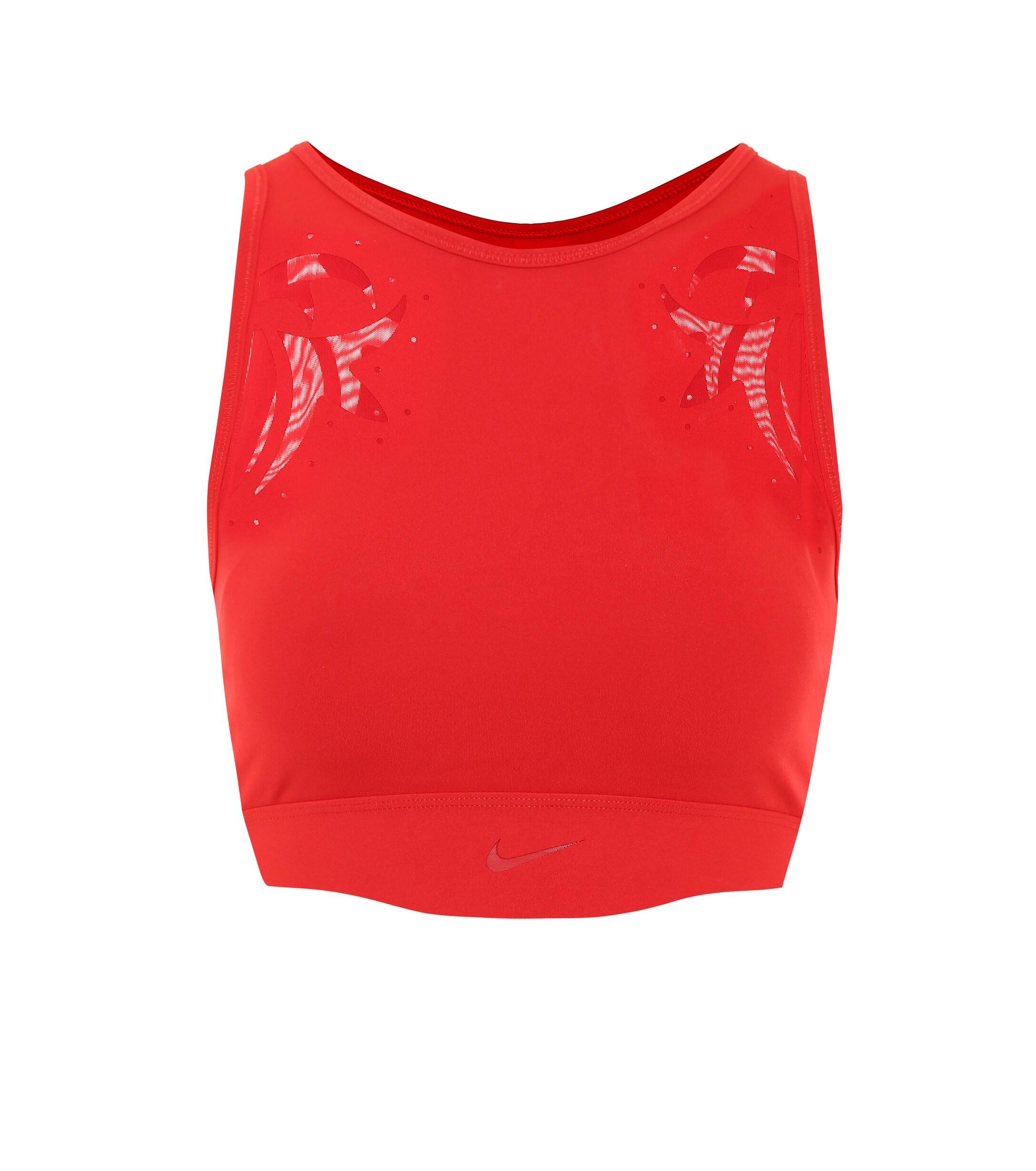 nike red sports bra