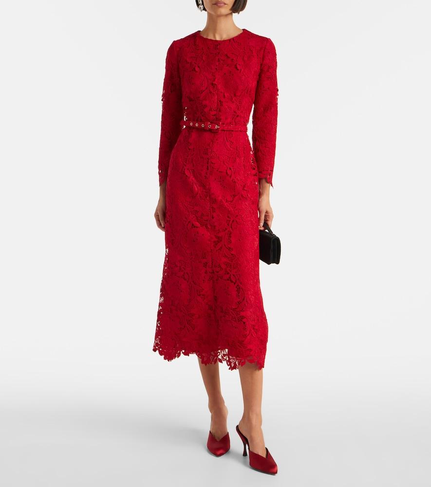 knee length dresses for ladies Monique Lhuillier Red Silk Gown – catwalk main image 0