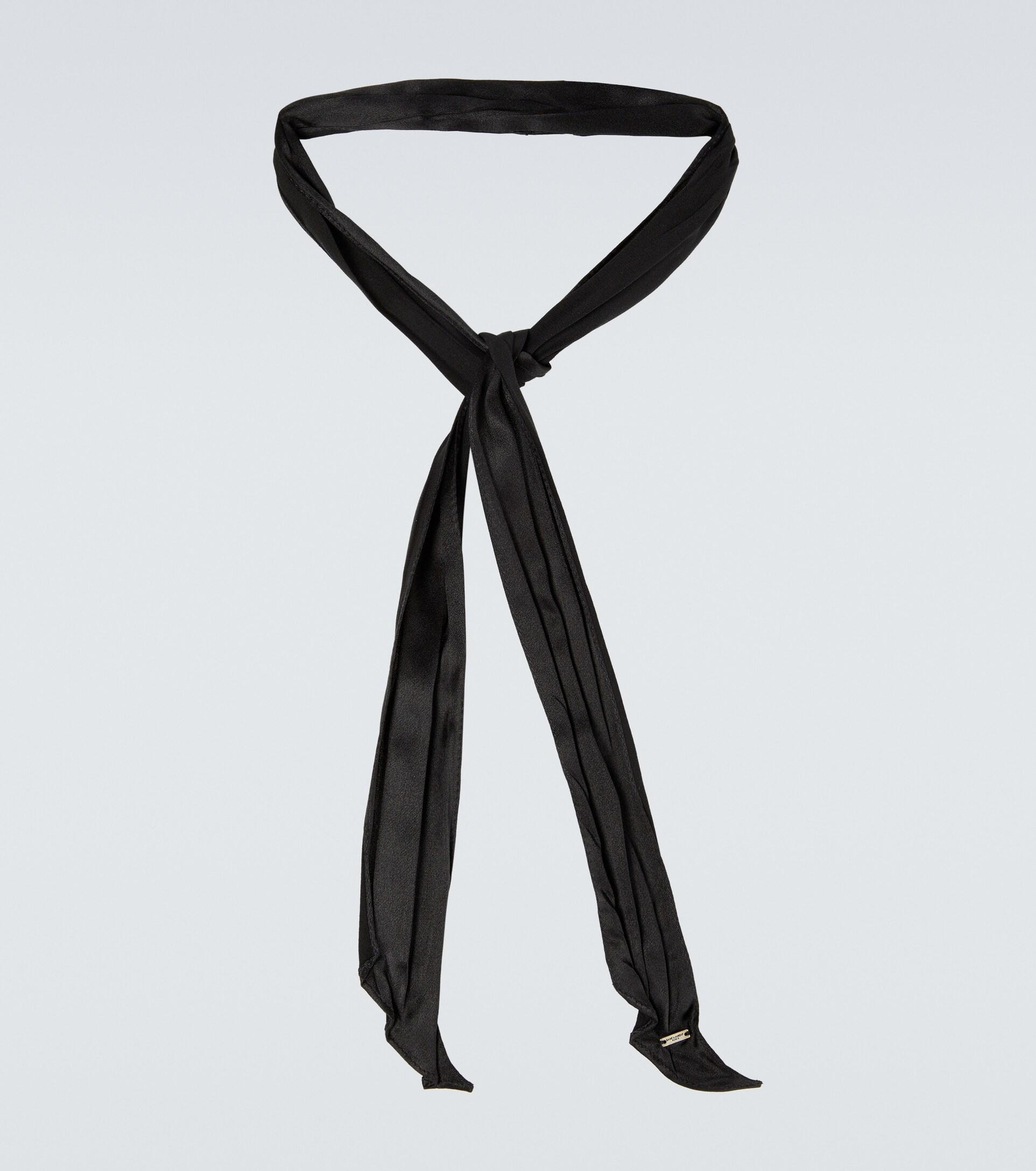 Cravatta Lavalliere in seta da Uomo di Saint Laurent in Nero | Lyst