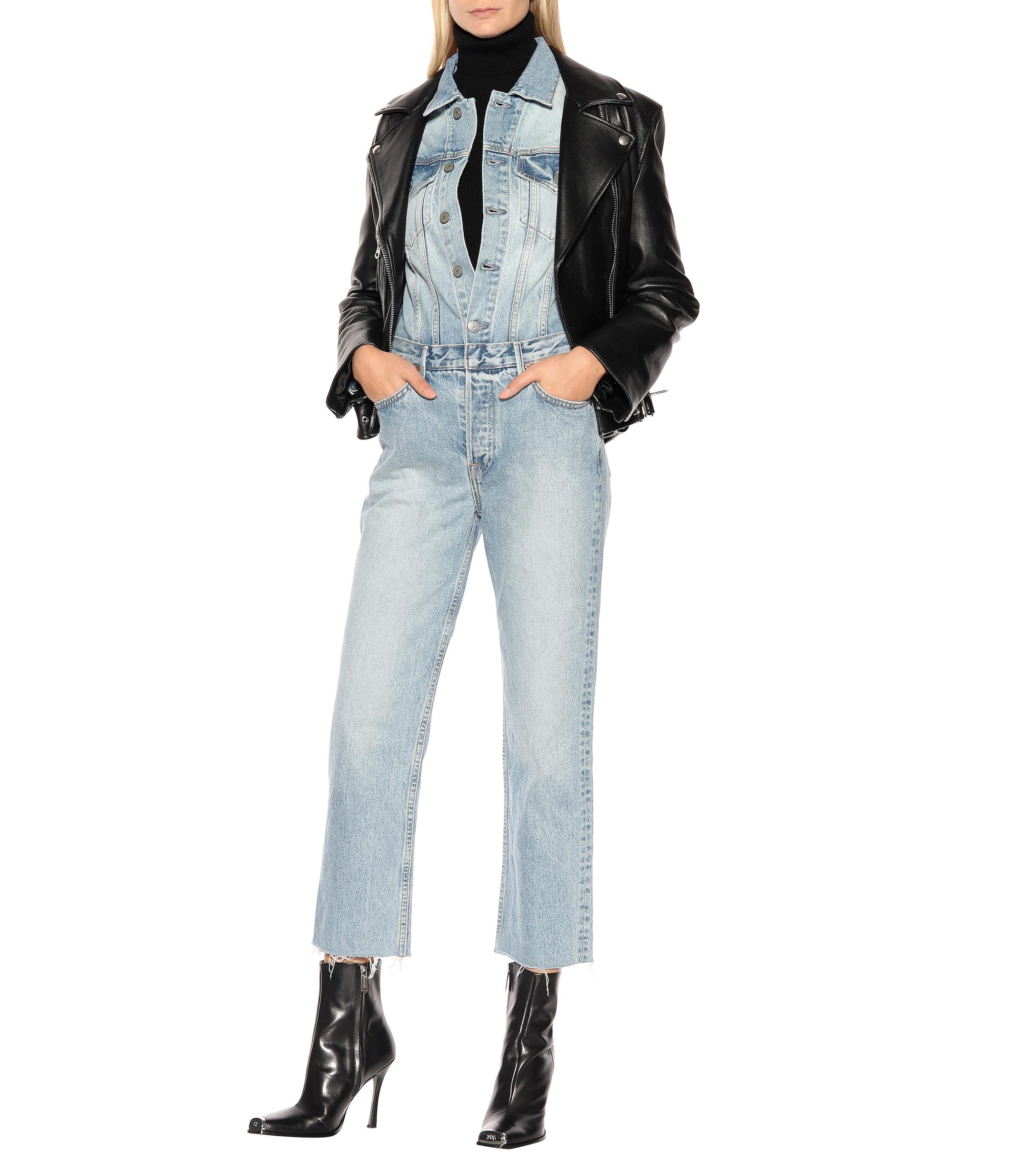 grlfrnd denim jumpsuit