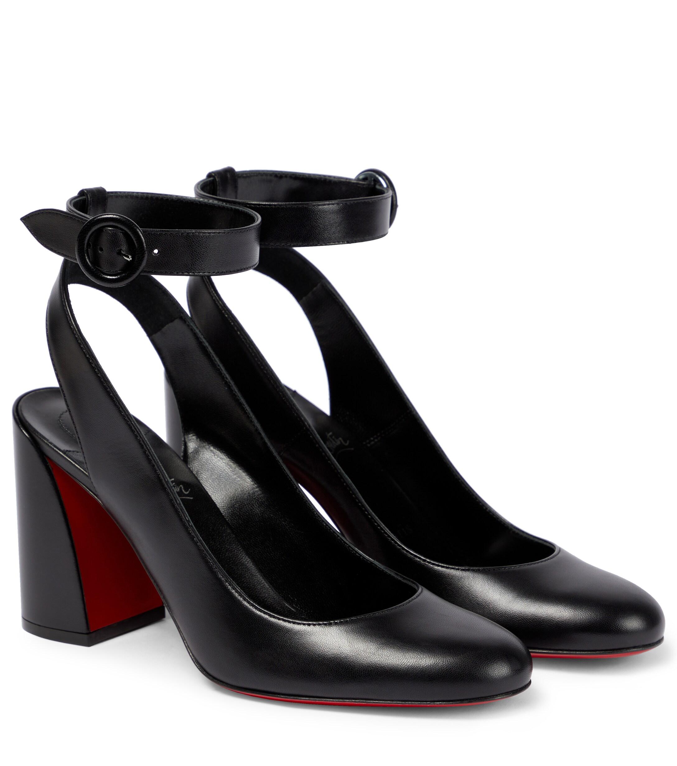 Christian Louboutin Miss Sab Leather Pumps in Black | Lyst