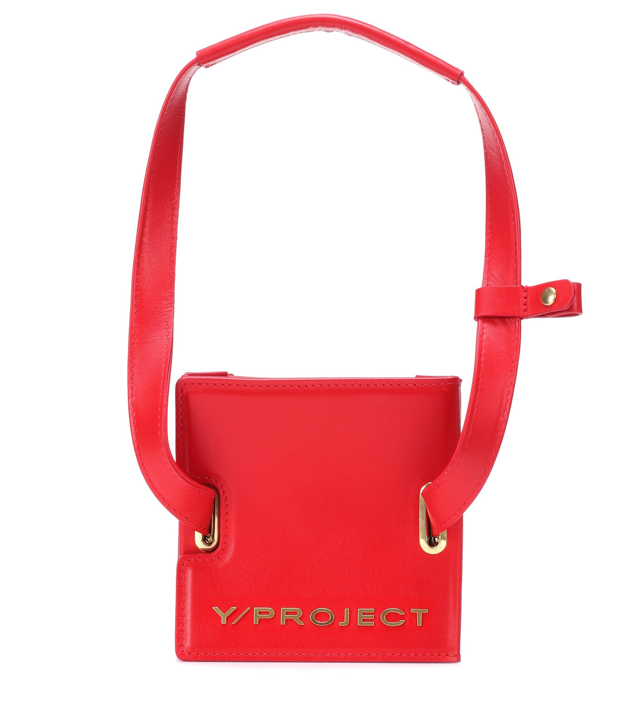 Y. Project Accordion Leather Shoulder Bag in Red | Lyst
