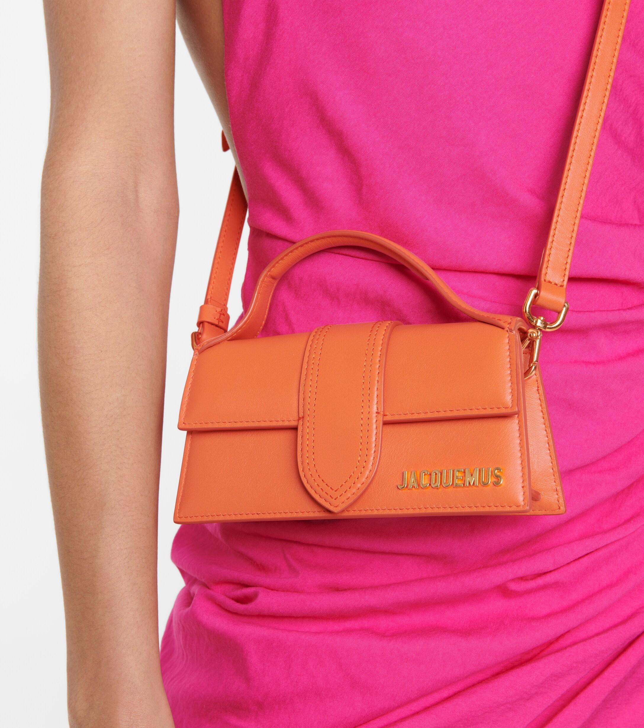 Jacquemus Exclusive To Mytheresa – Le Bambino Medium Leather Shoulder Bag  in Orange | Lyst
