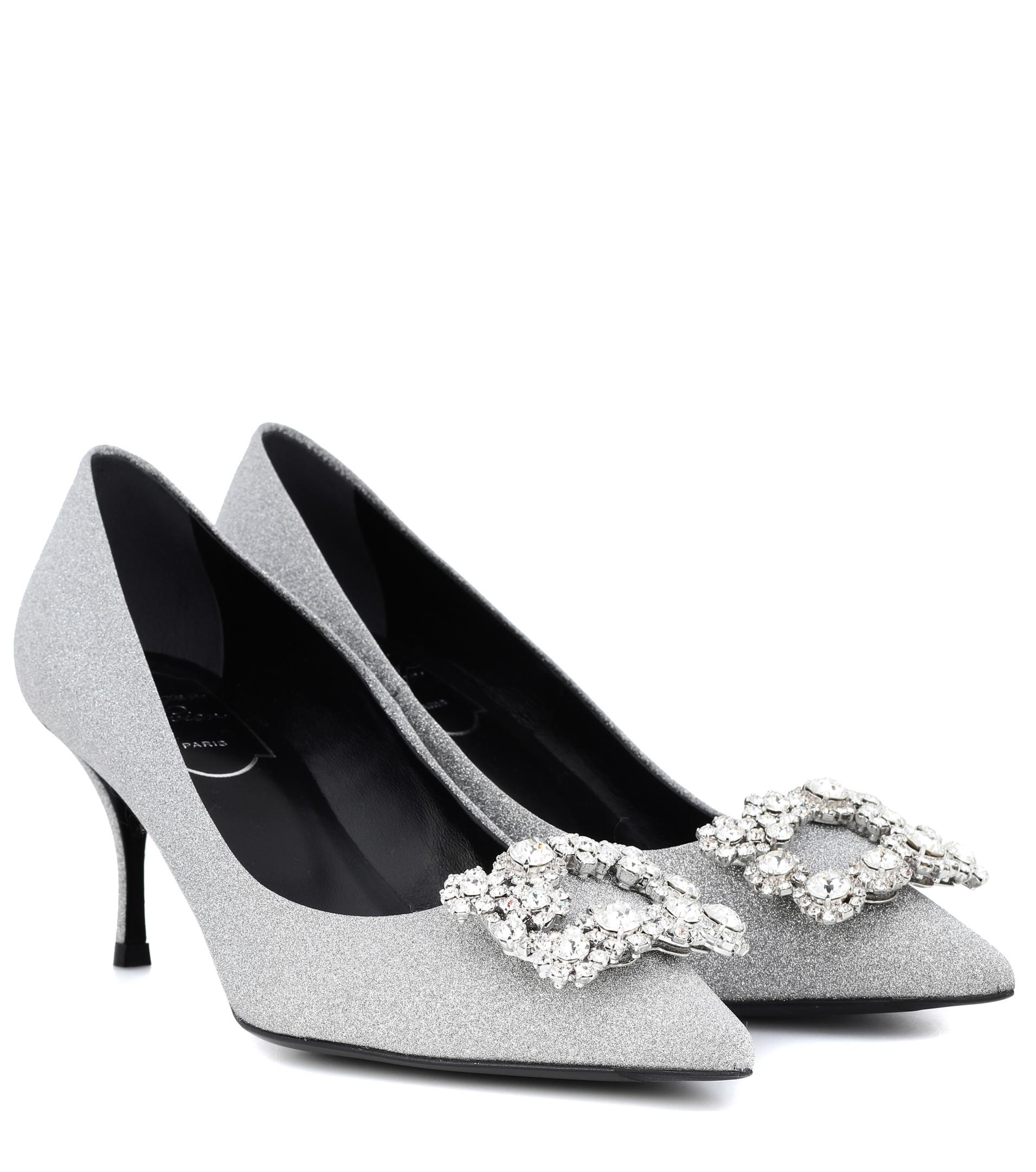 roger vivier silver shoes