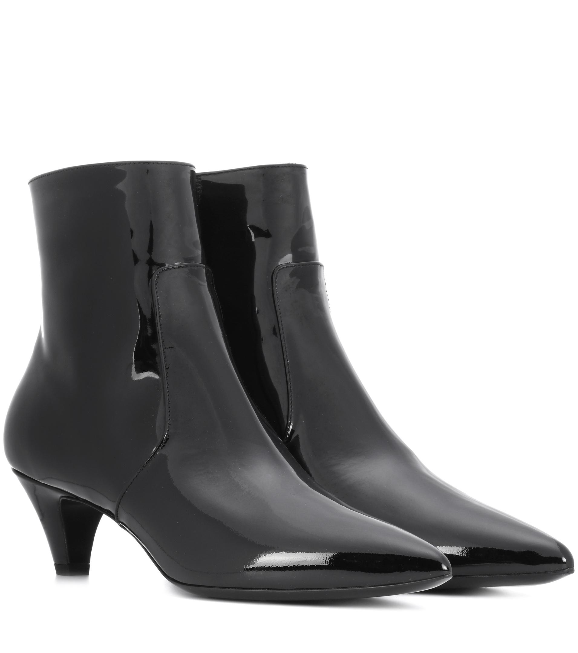 CALVIN KLEIN 205W39NYC Kat Patent Leather Ankle Boots in Black - Lyst