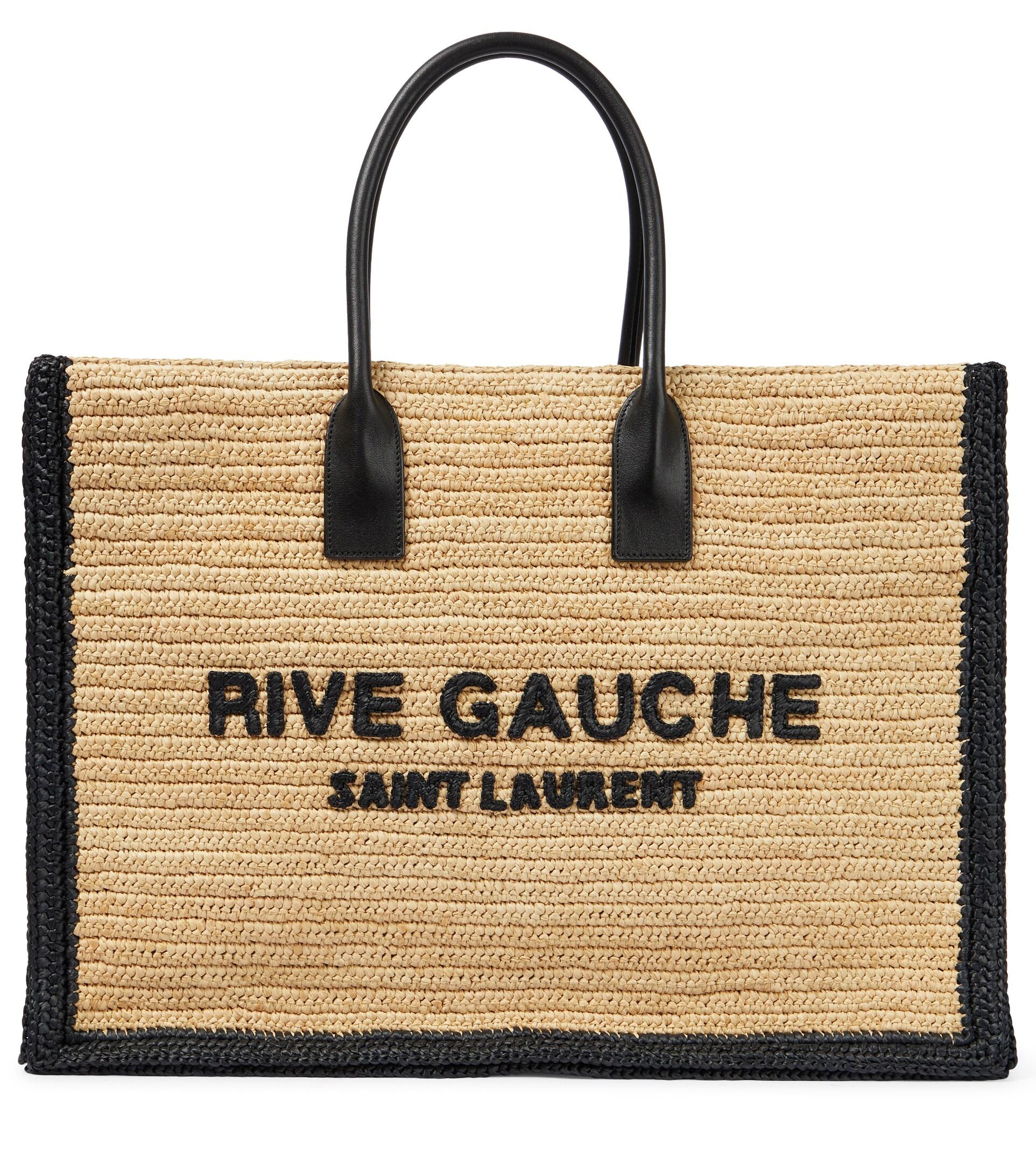 Rive Gauche Canvas Tote Bag in Beige - Saint Laurent