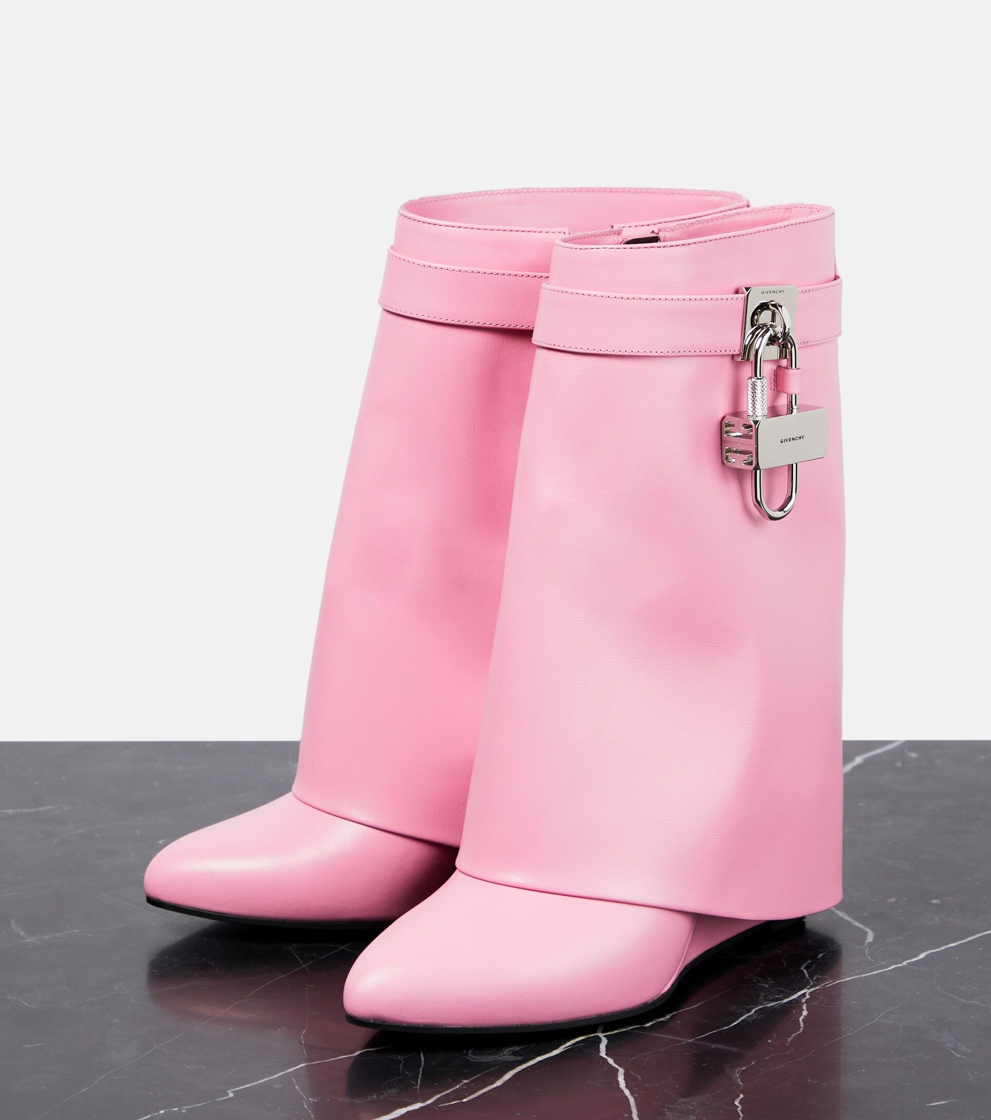 Givenchy Shark Lock Leather Ankle Boots in | Lyst