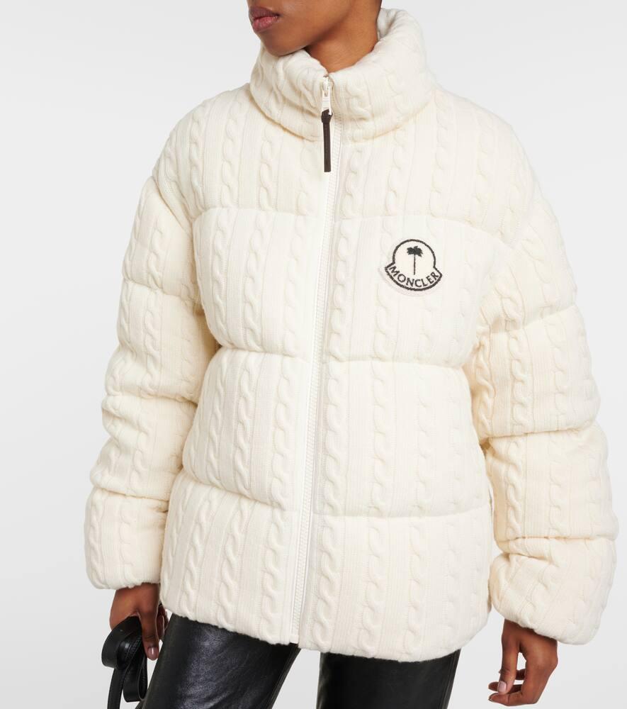 X Palm Angels Piumino Dendrite in lana di Moncler Genius in