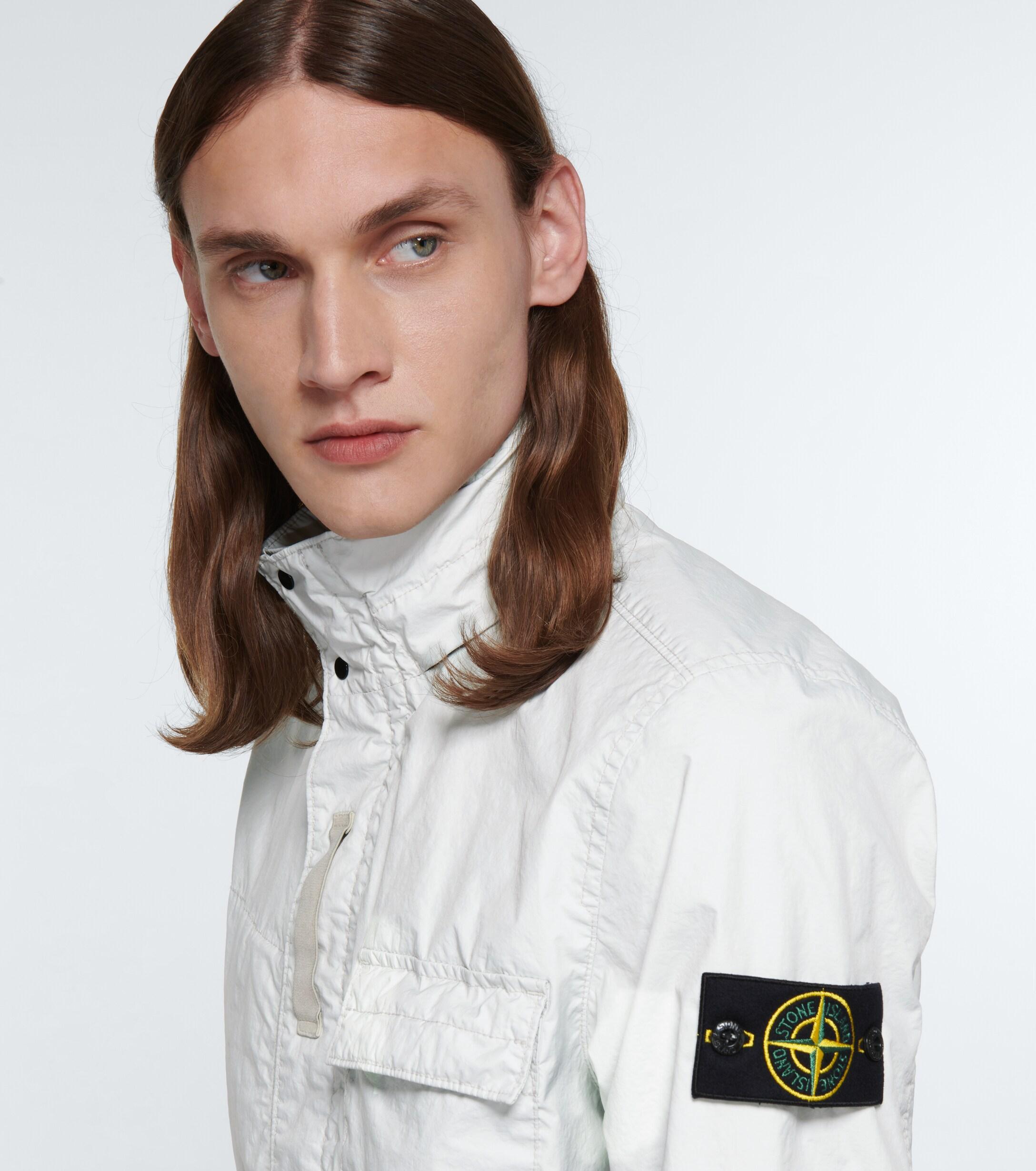 Stone island white badge jacket cheap