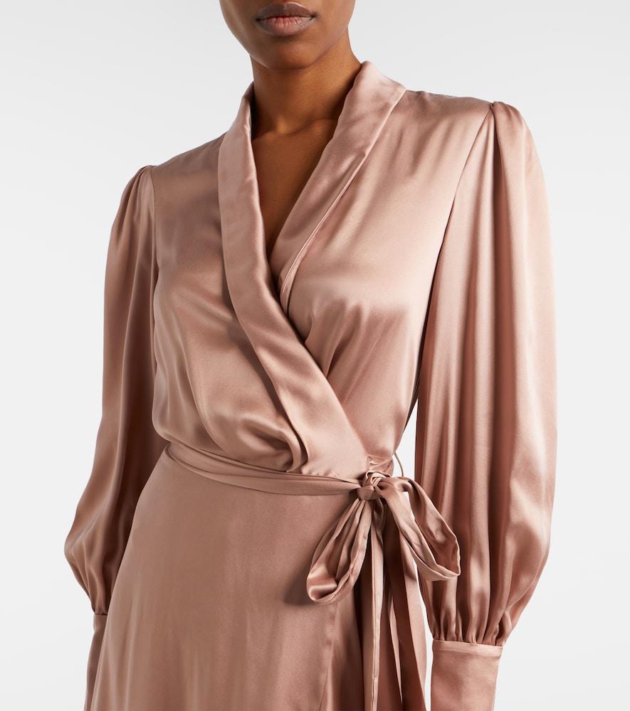 zimmermann pink silk wrap dress ZIMMERMANN
