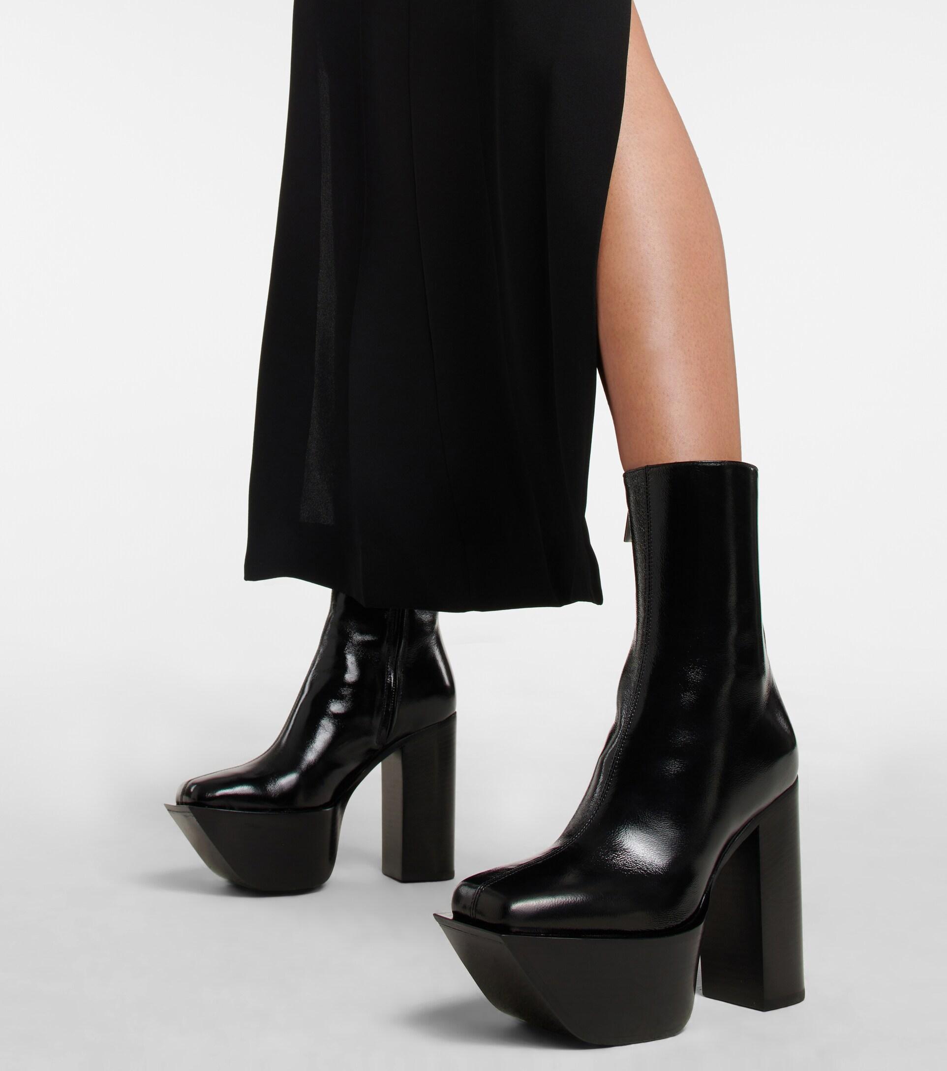 Peter Do Leather Platform Boots in Black | Lyst