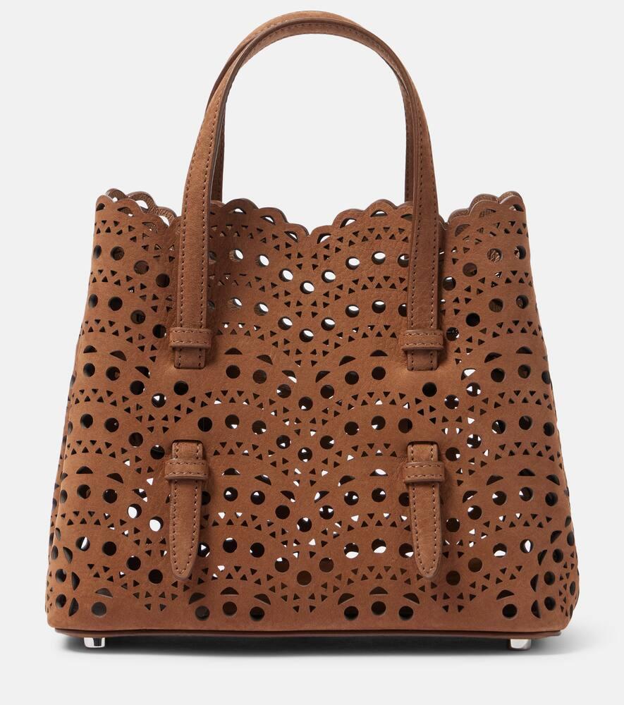 Alaïa Mina 20 Vienne Wave Leather Tote Bag in Brown | Lyst