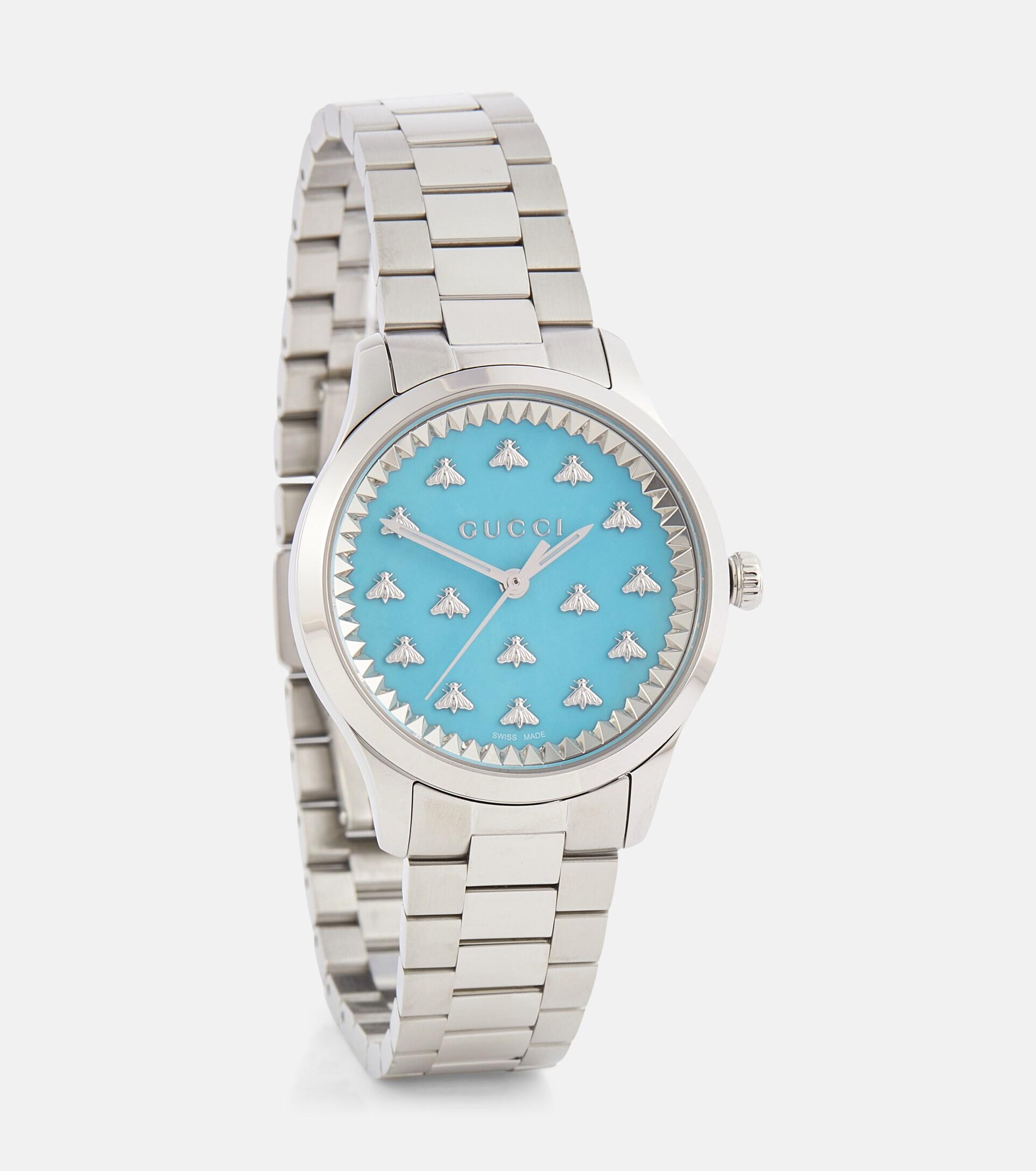 Gucci G-timeless 32mm Watch in Blue | Lyst