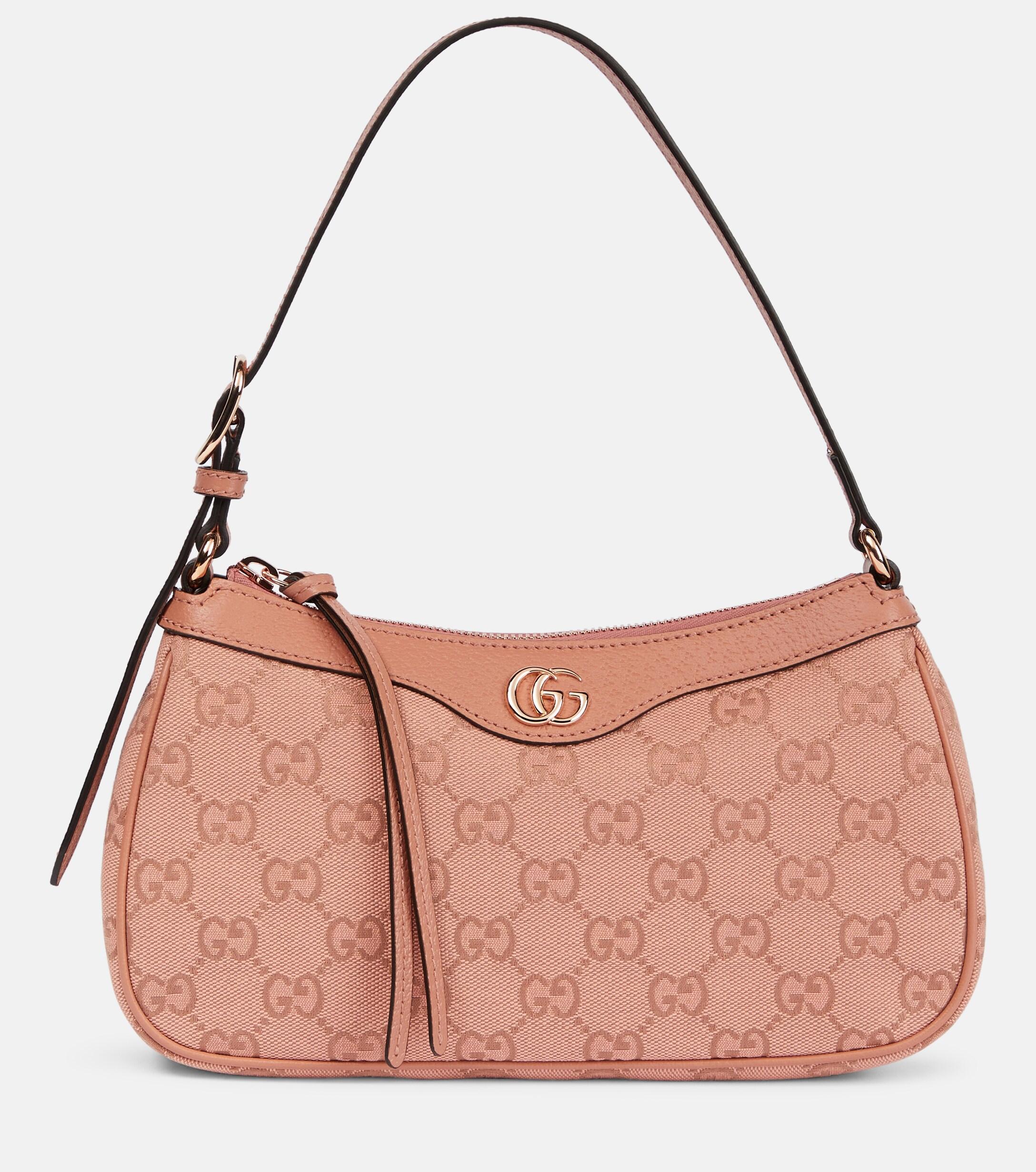 Gucci Shoulder Bag Canvas in Pink NEW 