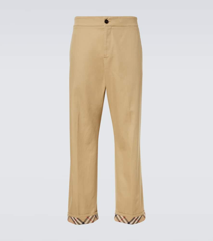 BURBERRY｜CHINO PANTS (checkered cotton twill pants (807 Burberry - Cotton-Twill Chinos - Men - Neutral Burberry
