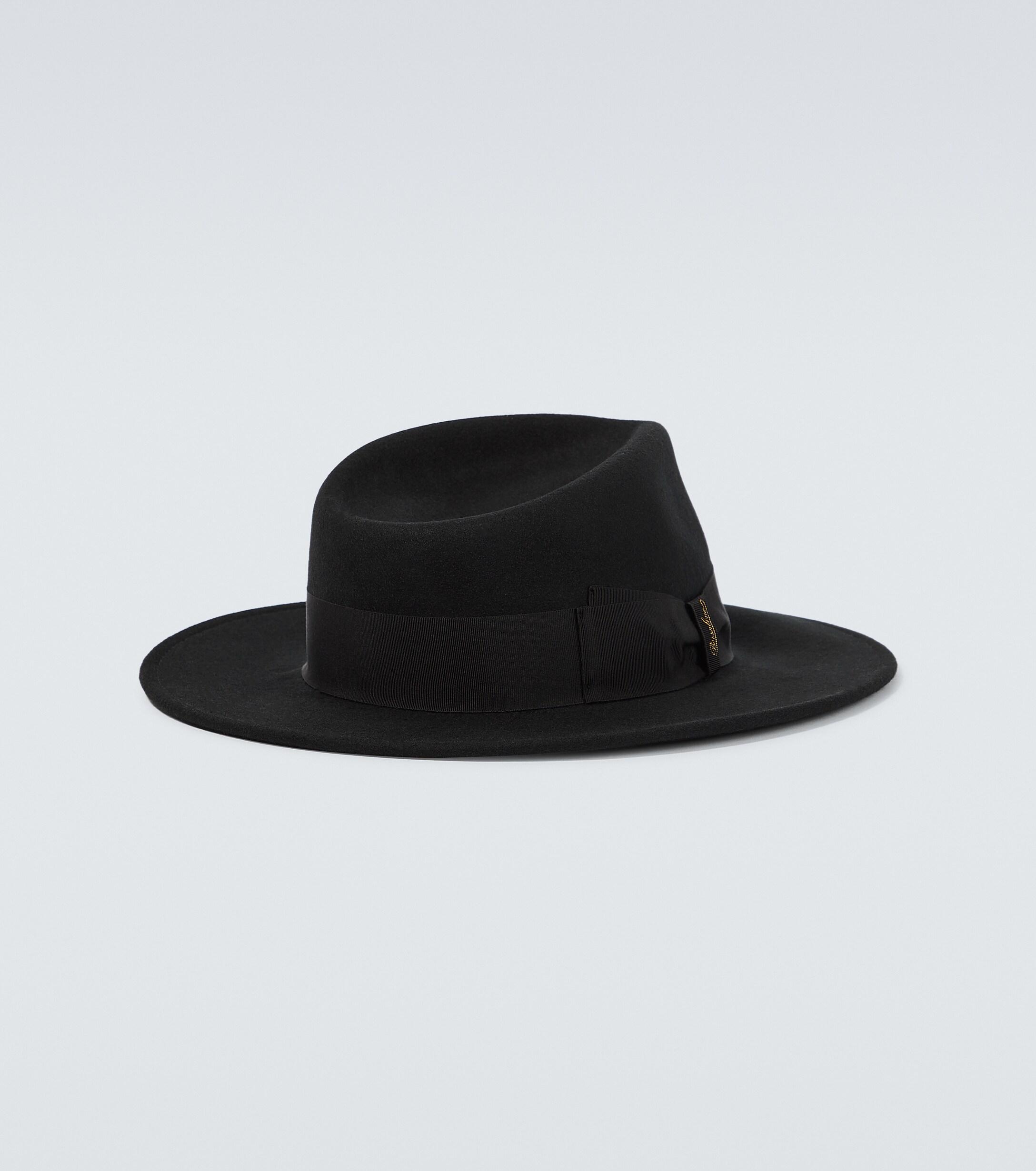 Chapeau panama en feutre de laine Borsalino pour homme en coloris Noir |  Lyst