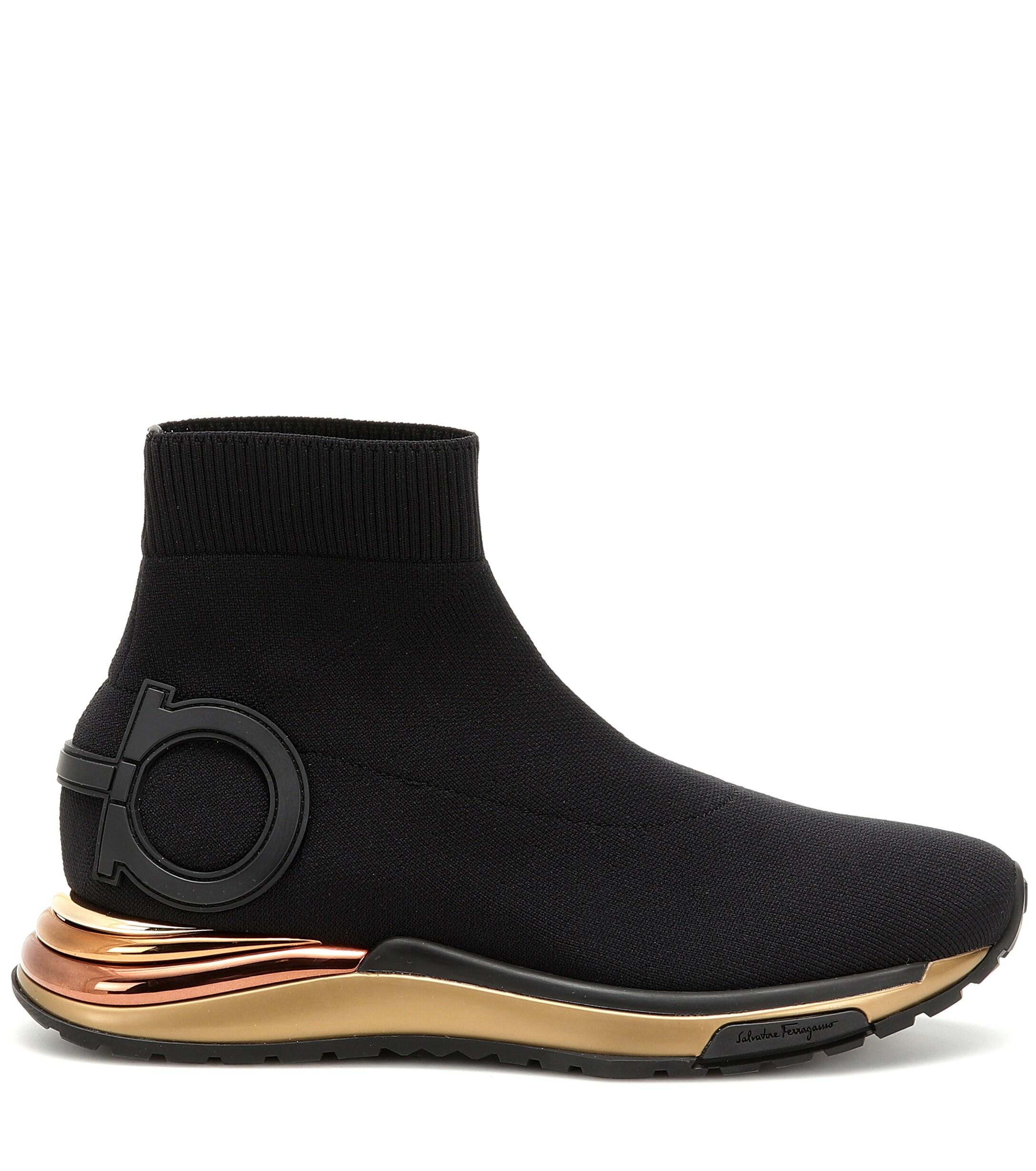 Ferragamo Gardena Sock Sneakers in Nero (Black) - Save 41% - Lyst