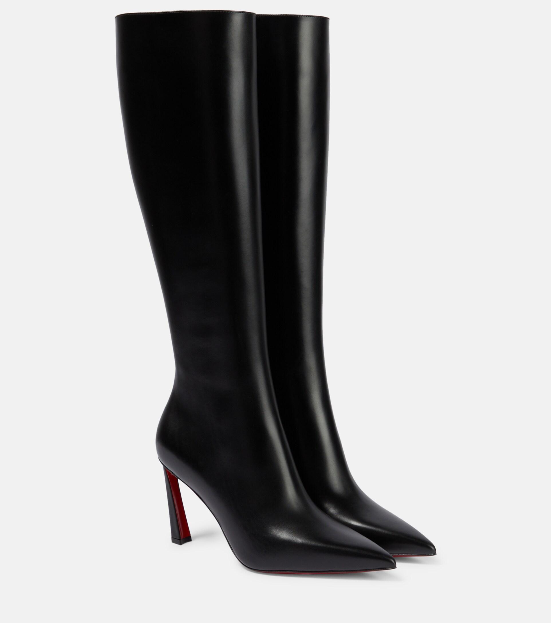 Christian Louboutin Condora Botta 85 Suede Knee-high Boots in Black | Lyst