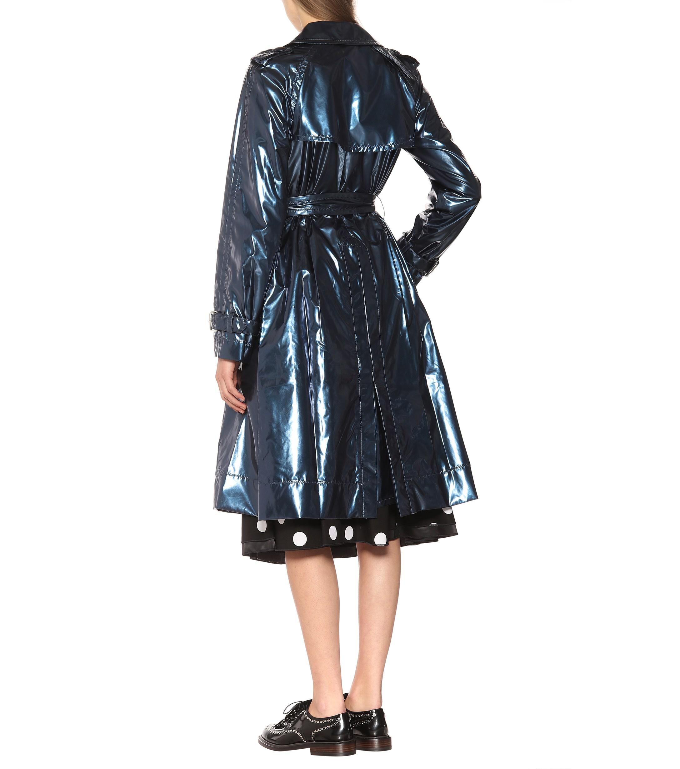 Marc Jacobs Metallic Vinyl Trench Coat in Blue - Save 39% - Lyst