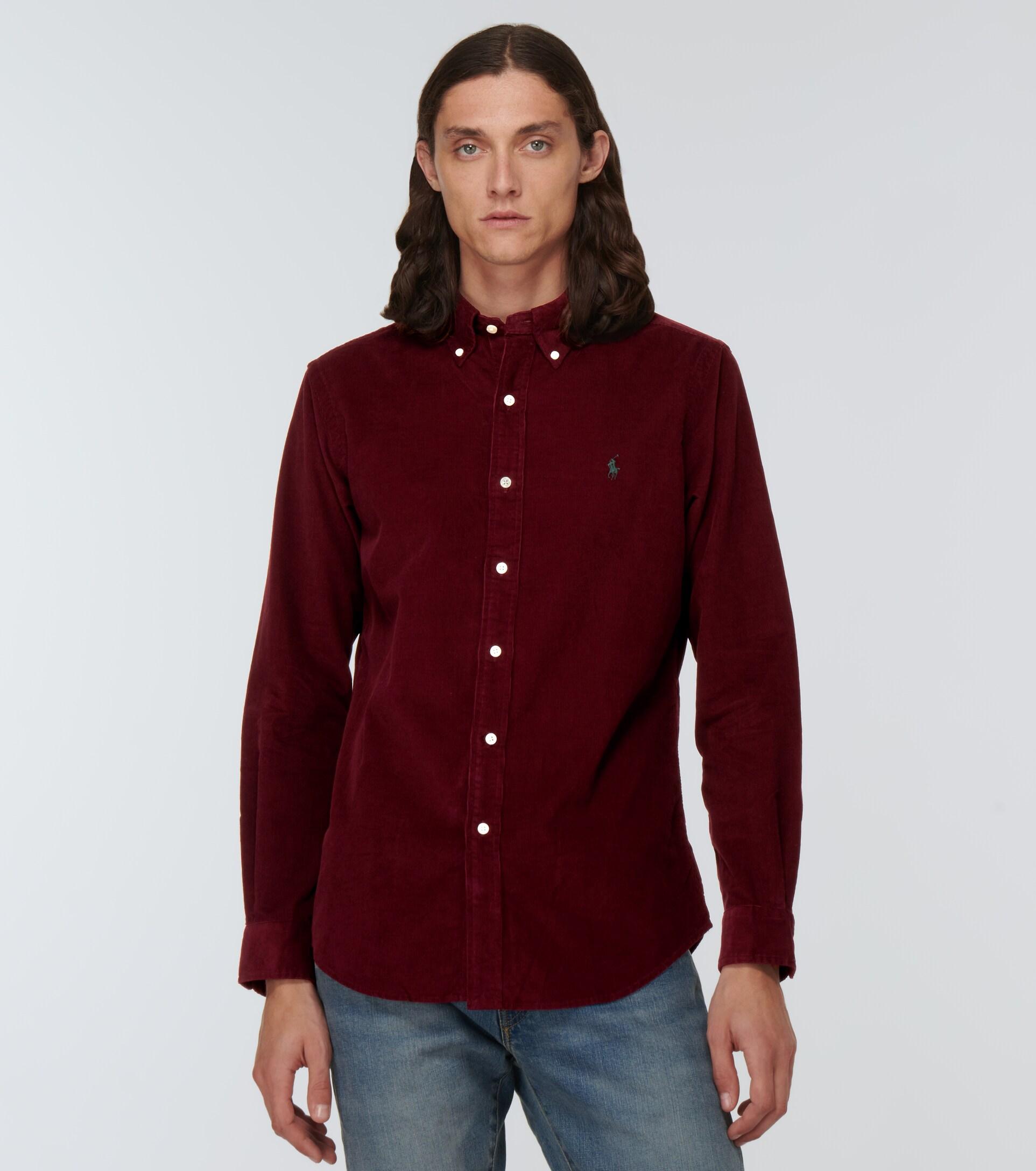 Polo Ralph Lauren Corduroy Shirt in Red for Men | Lyst