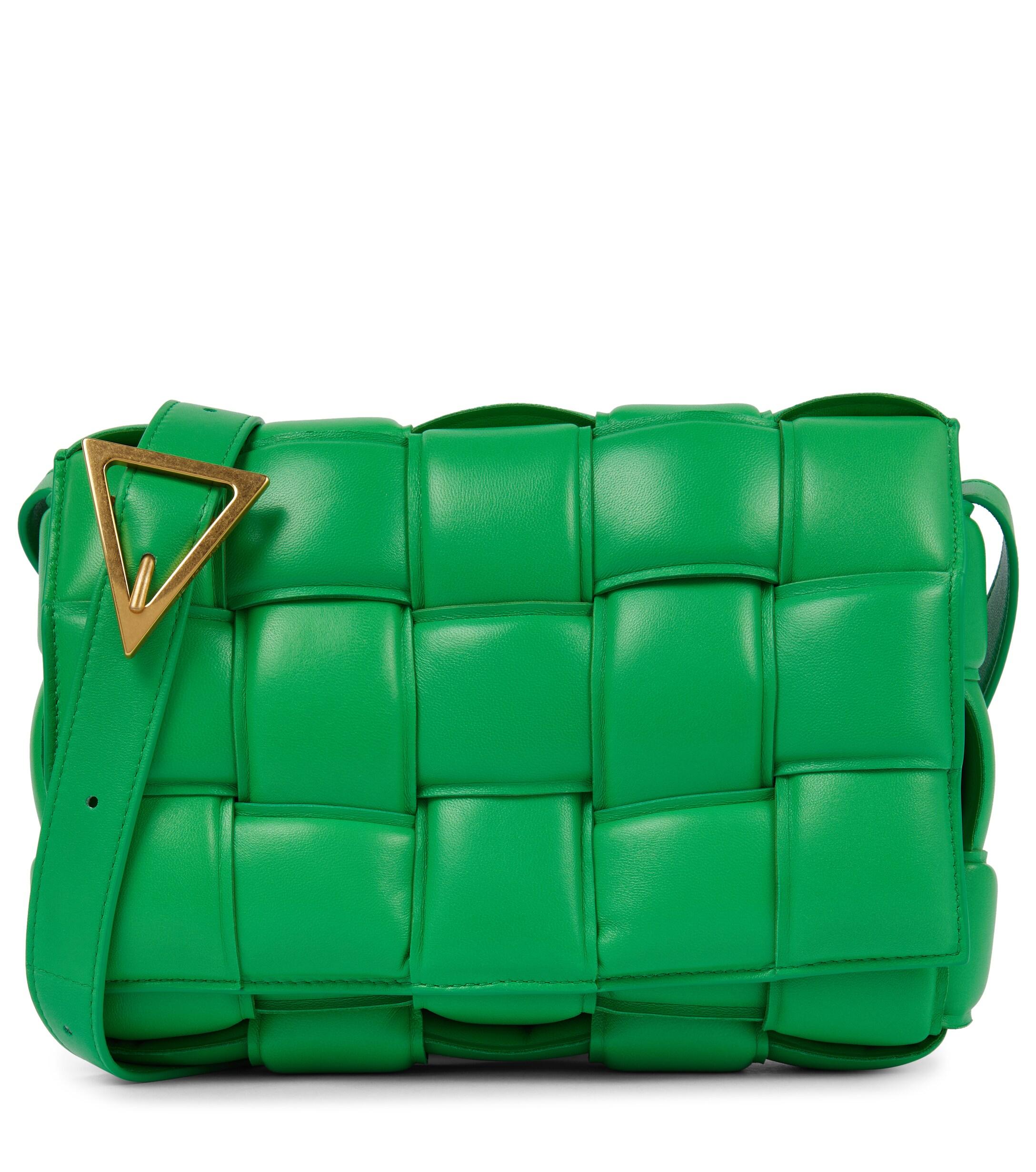 Bottega Veneta Padded Cassette Leather Shoulder Bag in Green | Lyst