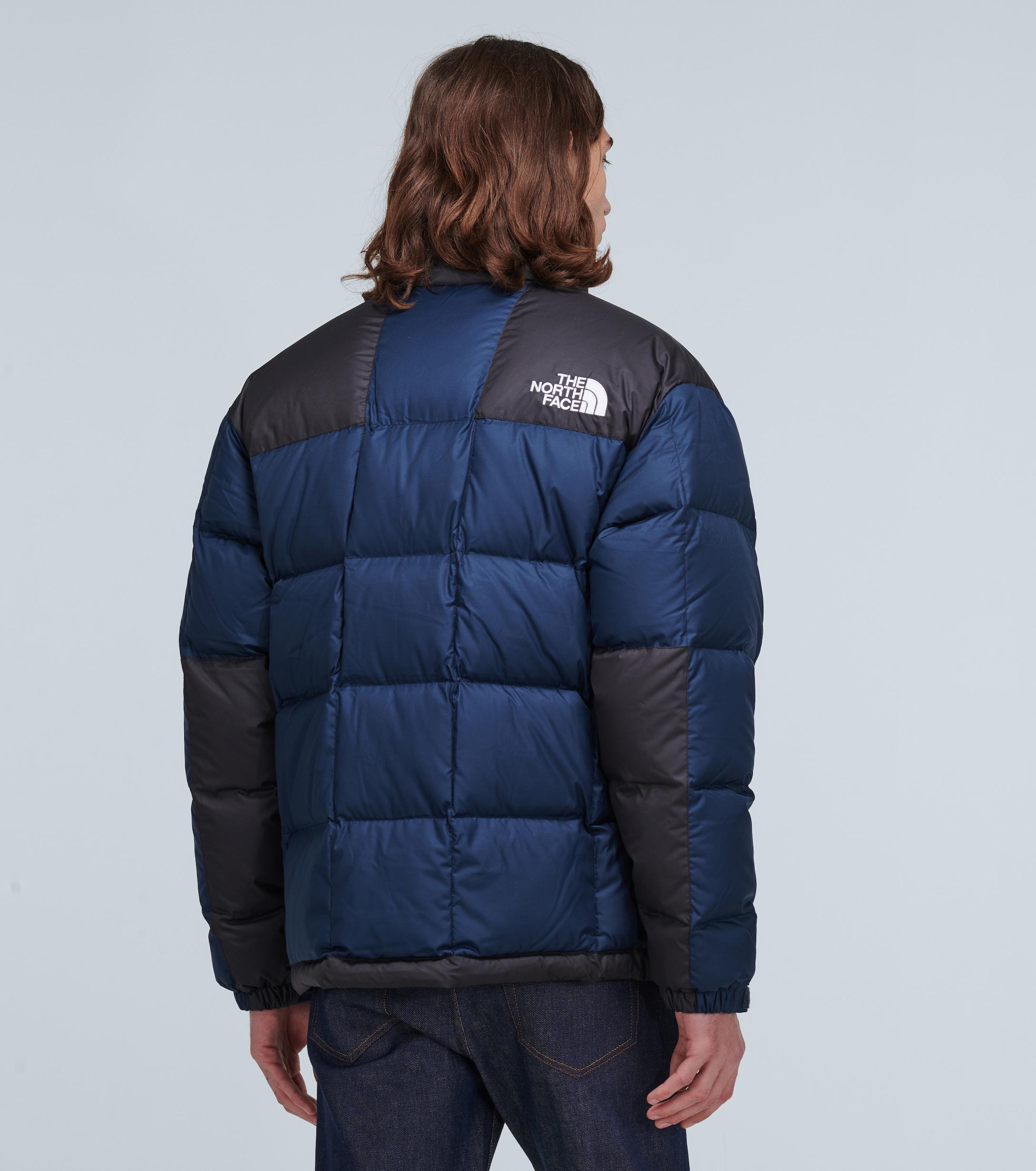 The North Face Lhotse Padded Colour-blocked Shell-down Jacket in Navy  (Blue) for Men | Lyst