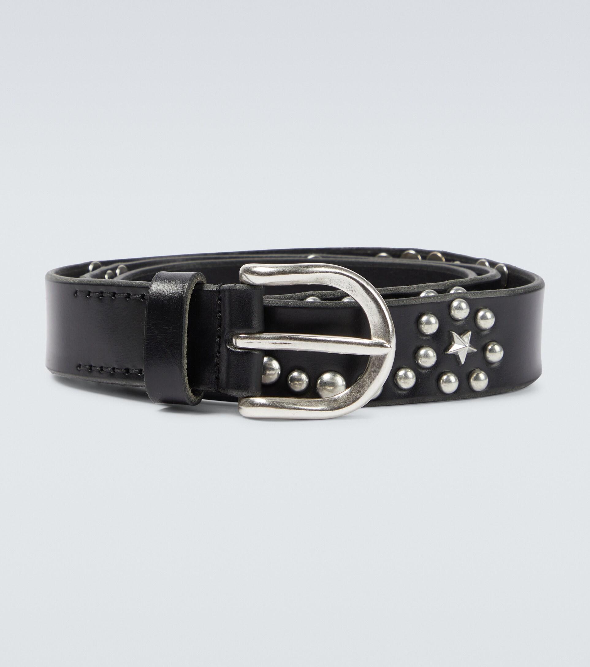 Our Legacy Star Fall Studded Leather Belt in Black for Men | Lyst