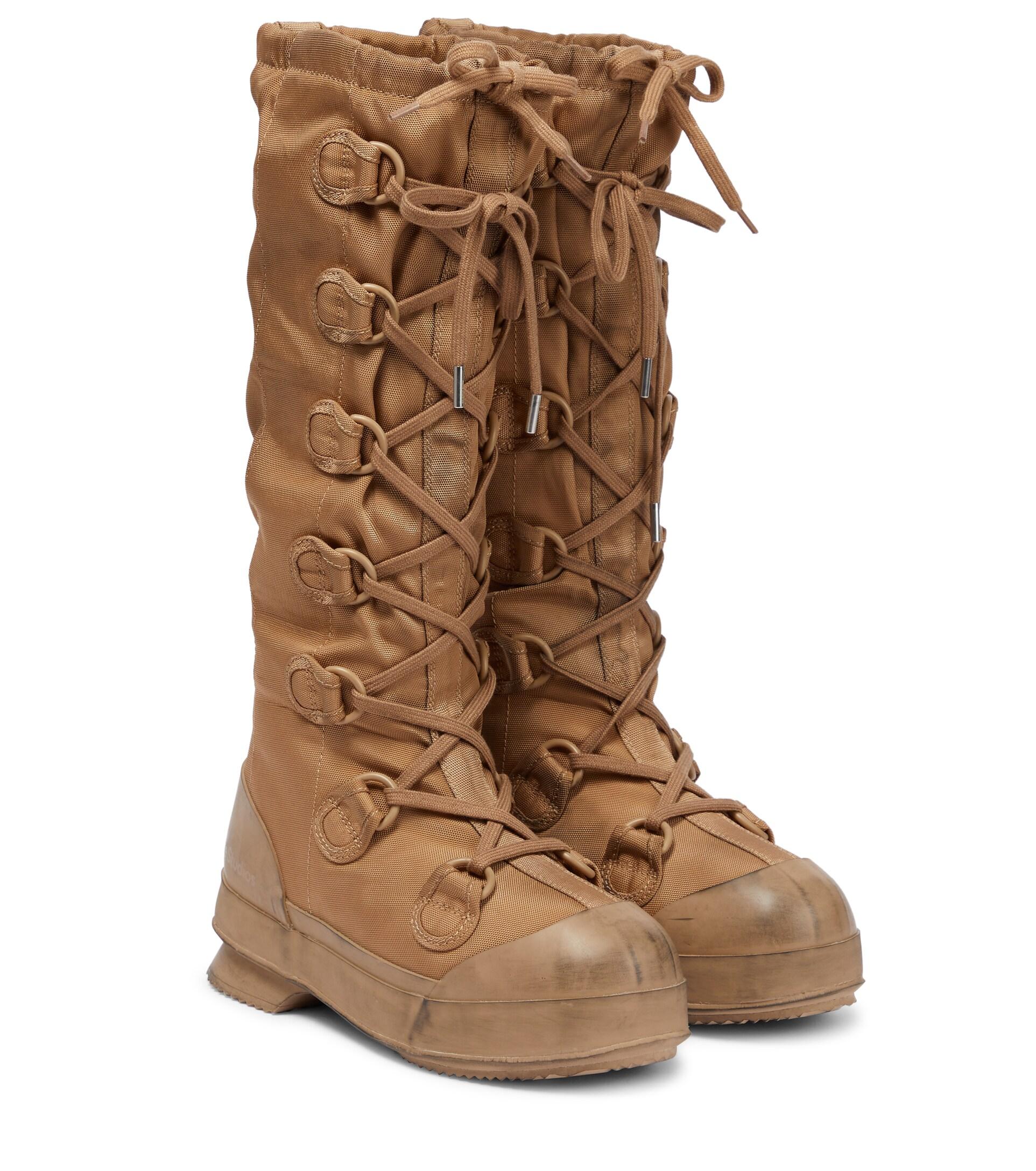 Acne Studios Technical Knee-high Combat Boots in Brown | Lyst Acne Studios Technical Knee-high Combat Boots in Brown | Lyst